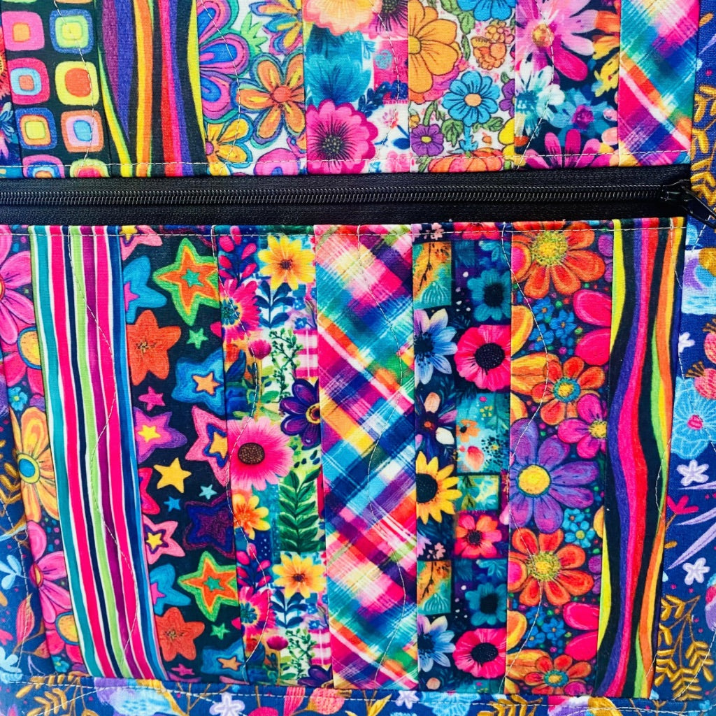 Songbirds and Florals Patchwork Tote