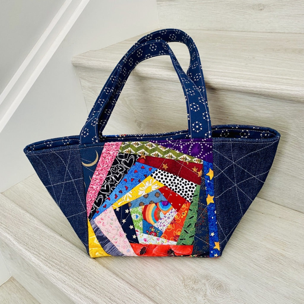 The Kaleido Spiral Patchwork Bag