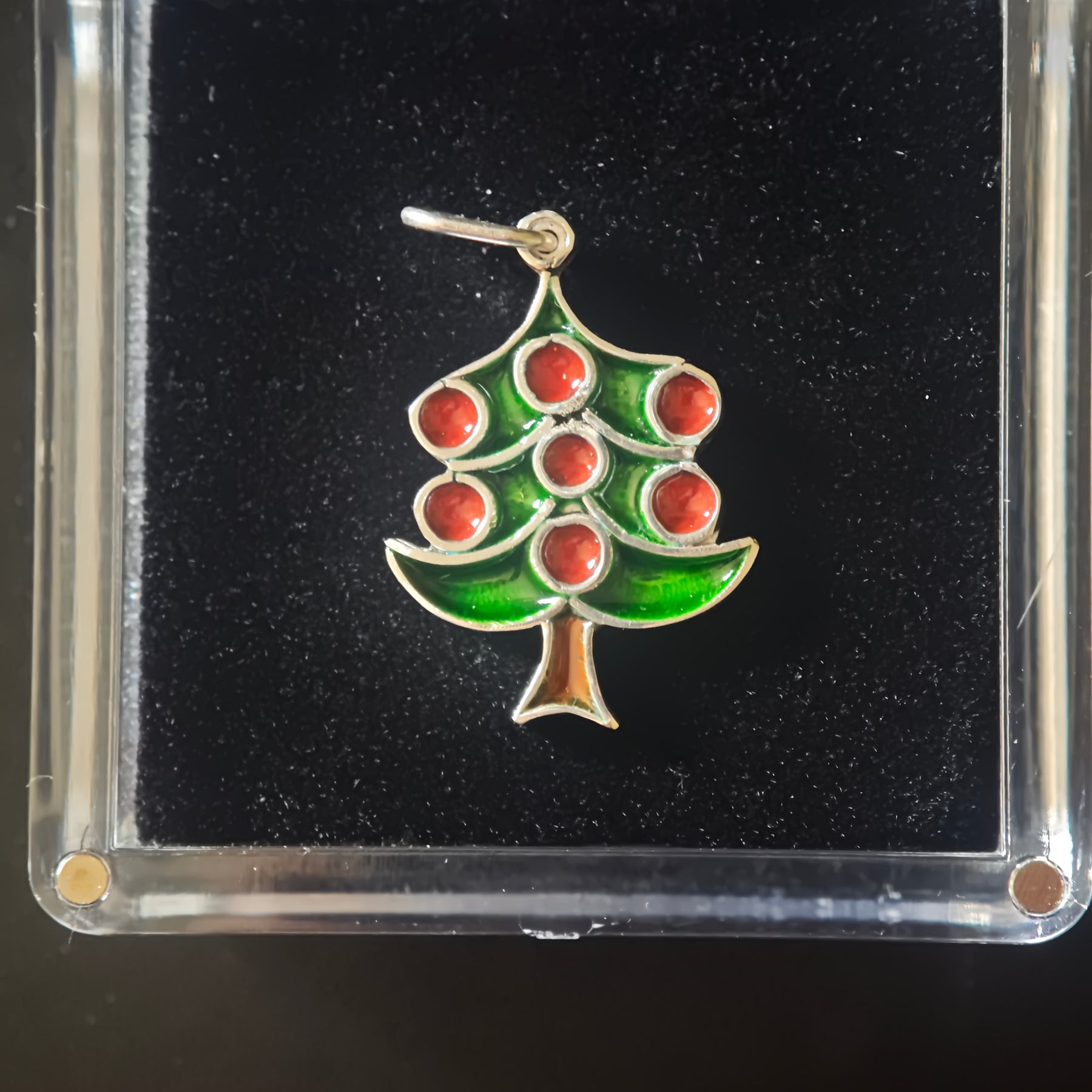 Enameled Christmas Tree Pendant