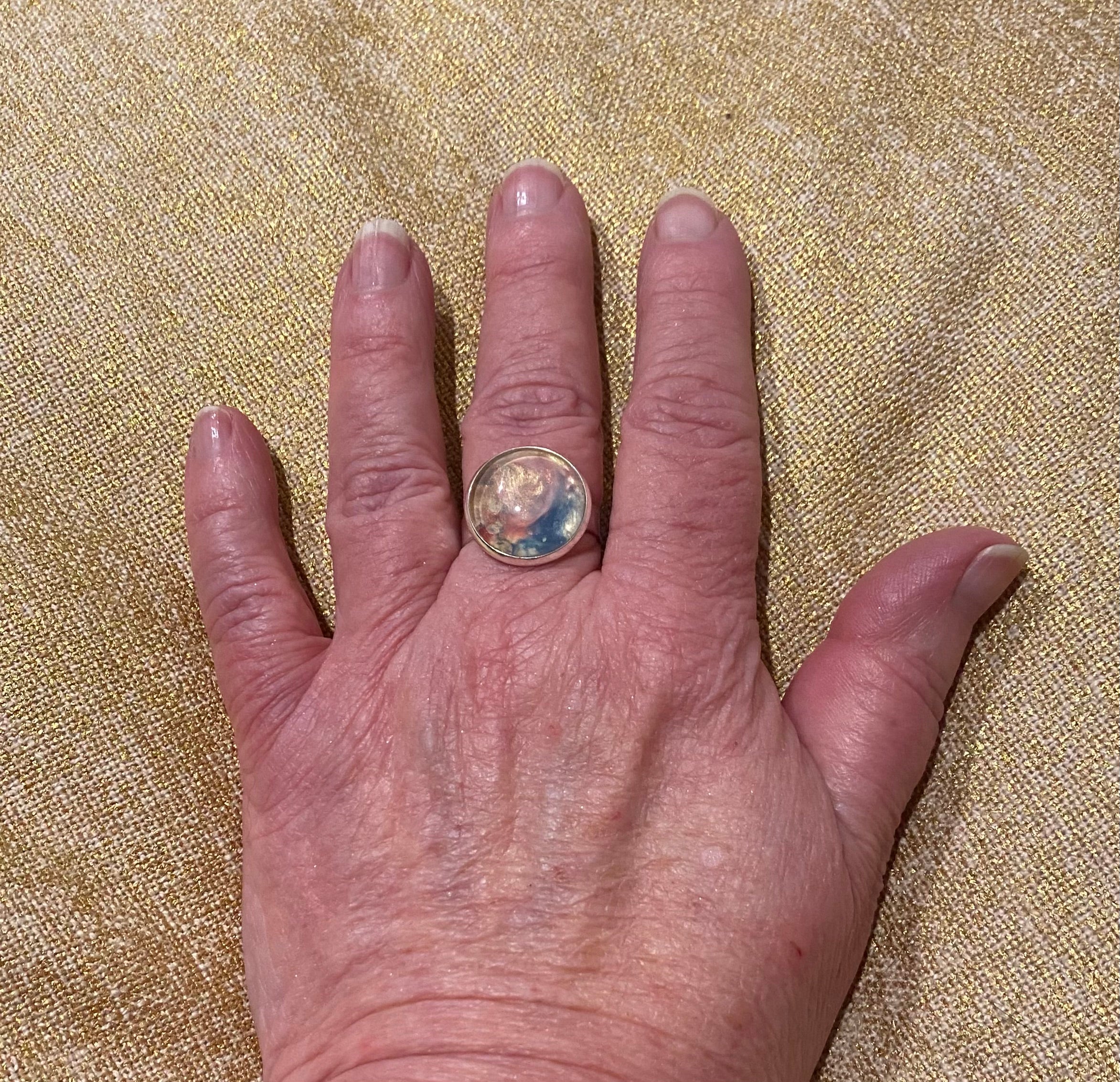 Peach Cloud Ring Handmade - One of a Kind | Handmade Unique Ring
