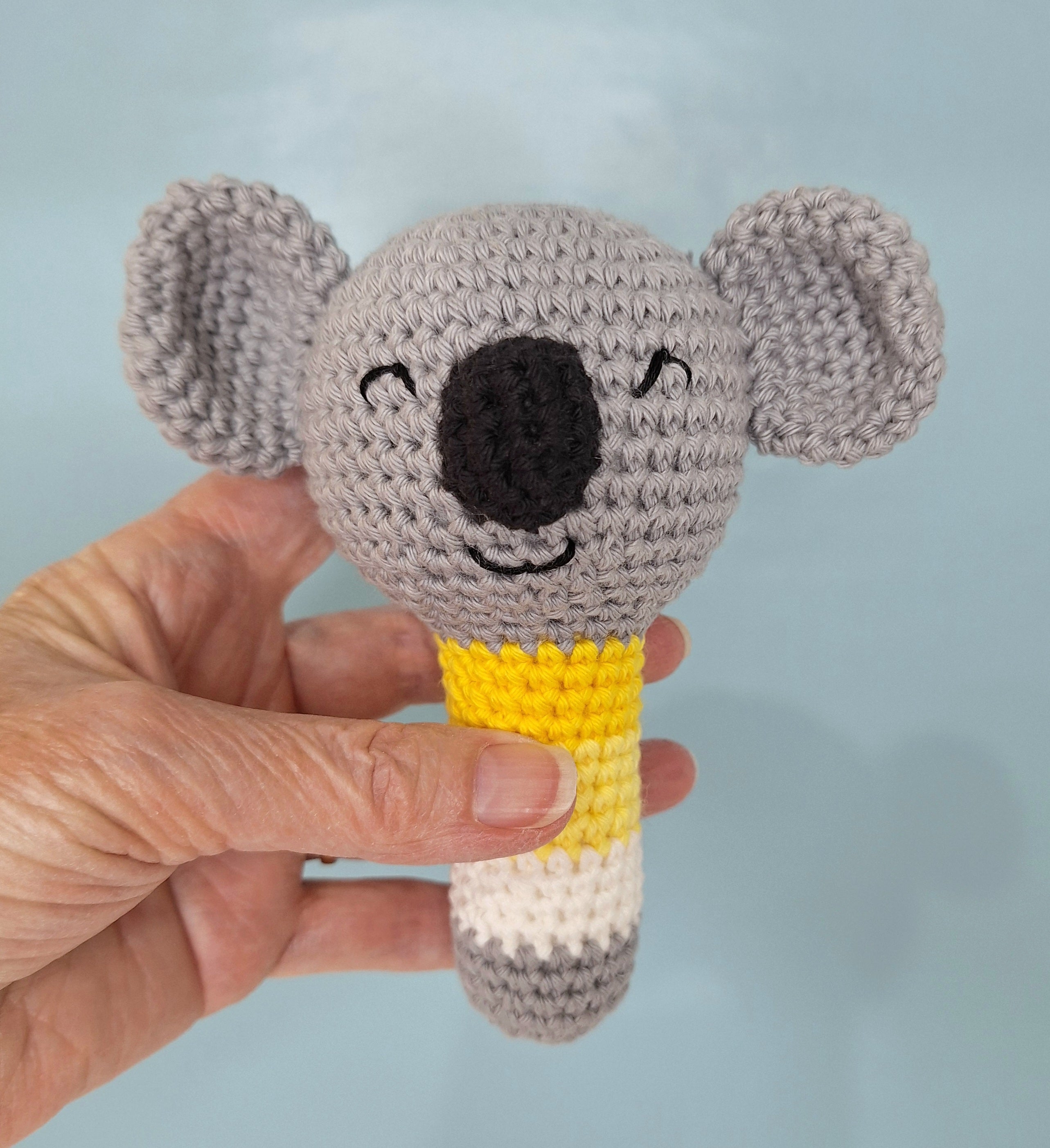 Cute Crocheted Koala baby Rattle