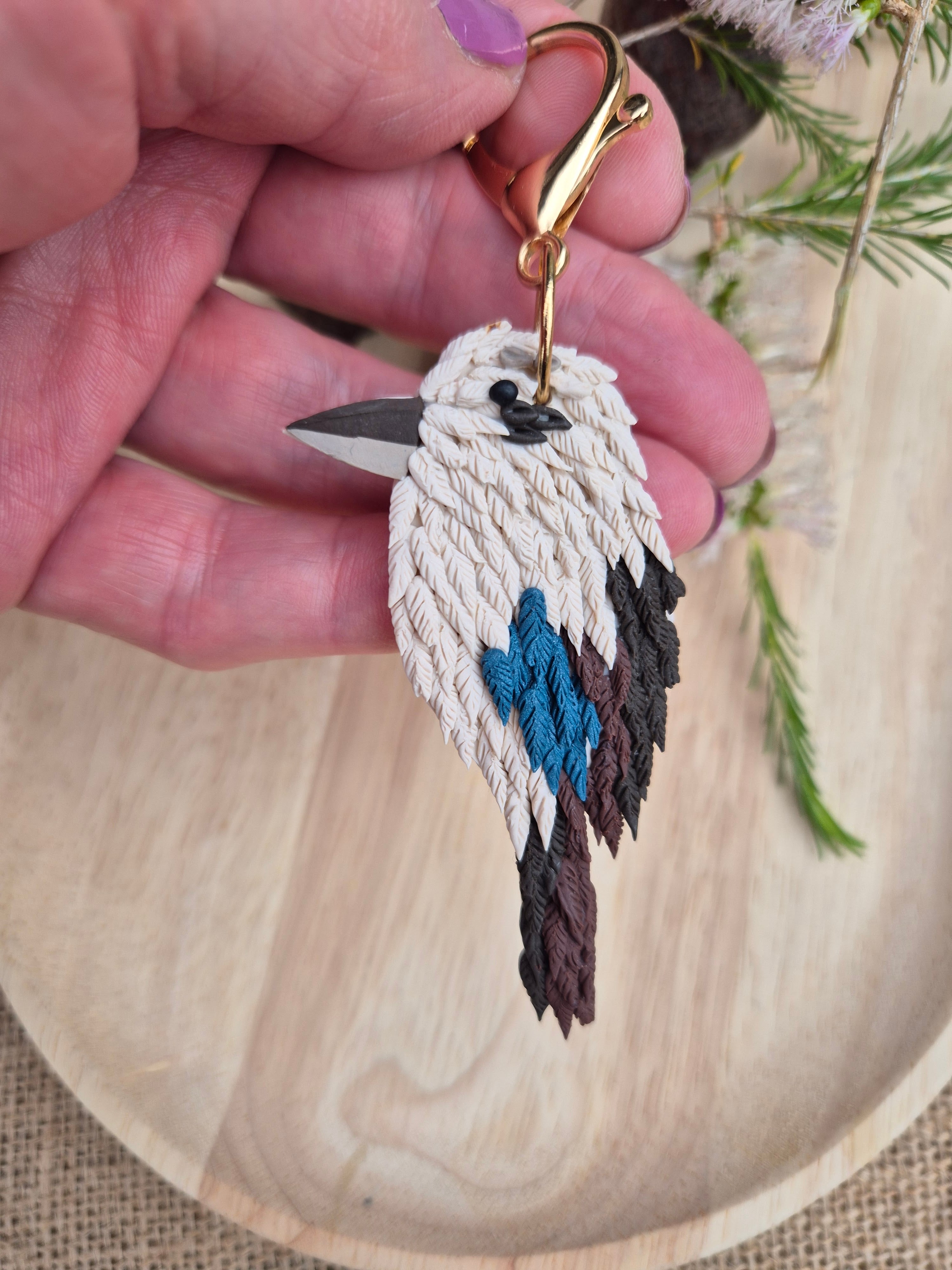 Kookaburra and Swift Parrot Keyring