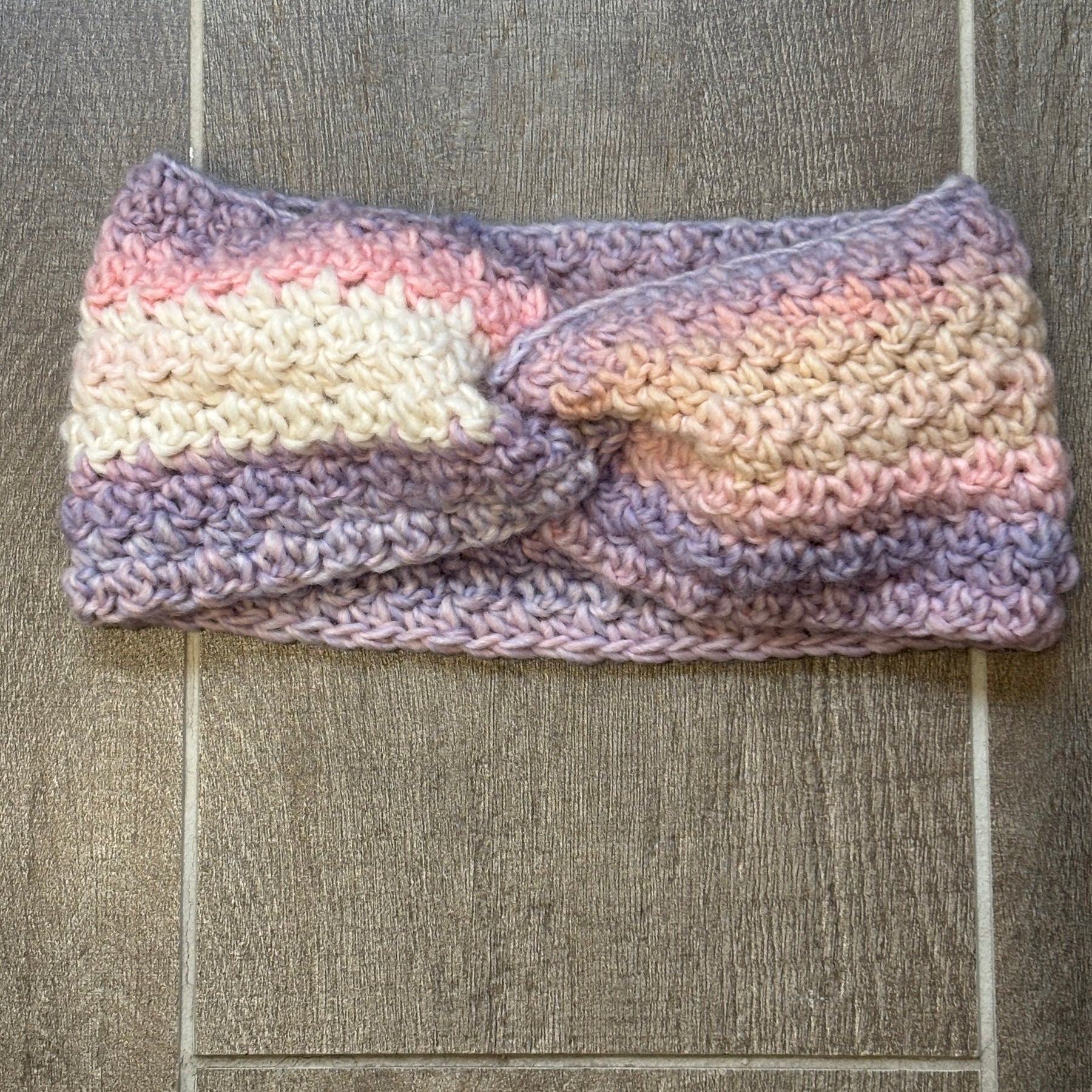 Hand Crocheted Head Band  | Pastel Shades