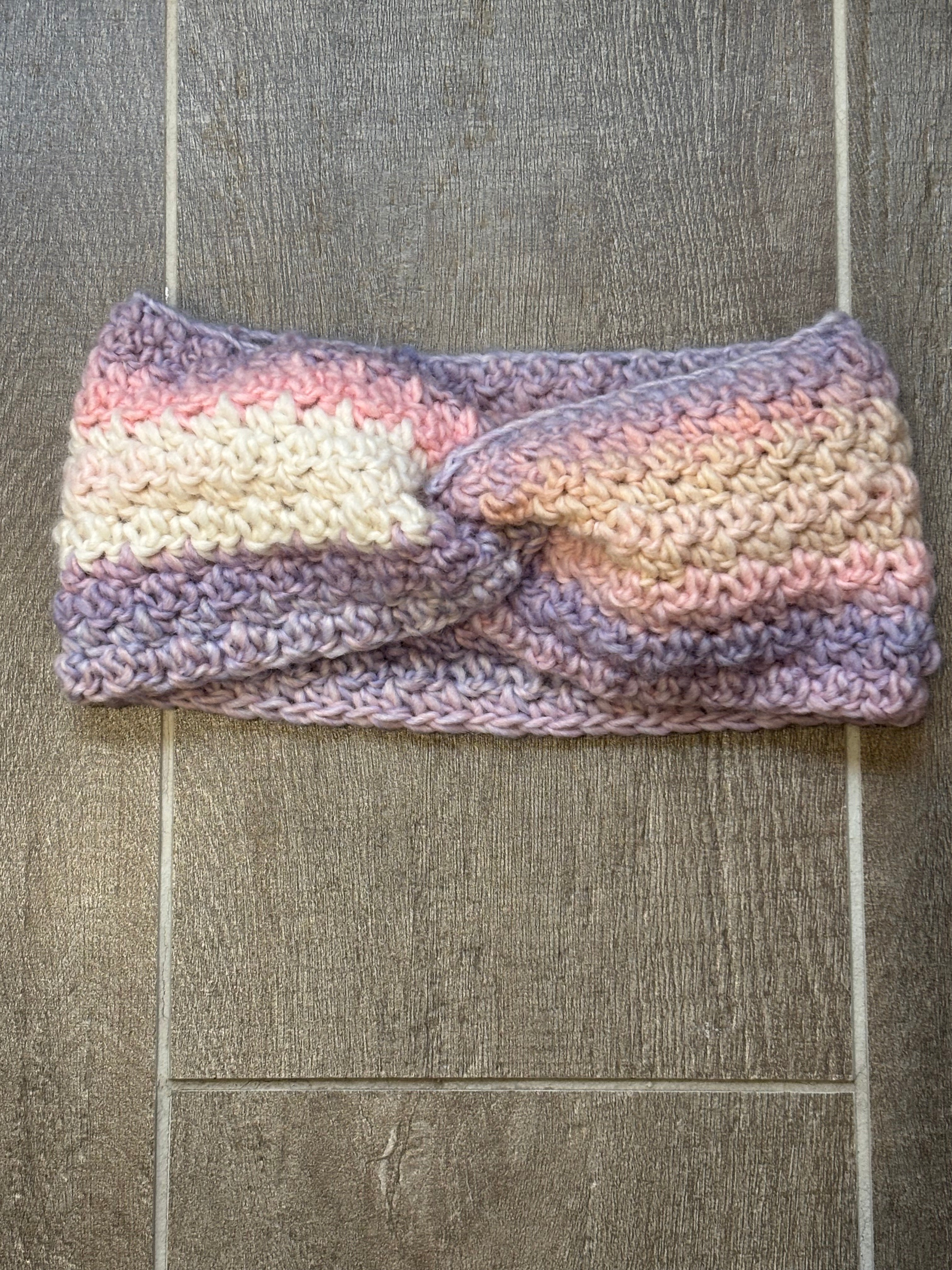 Hand Crocheted Head Band  | Pastel Shades