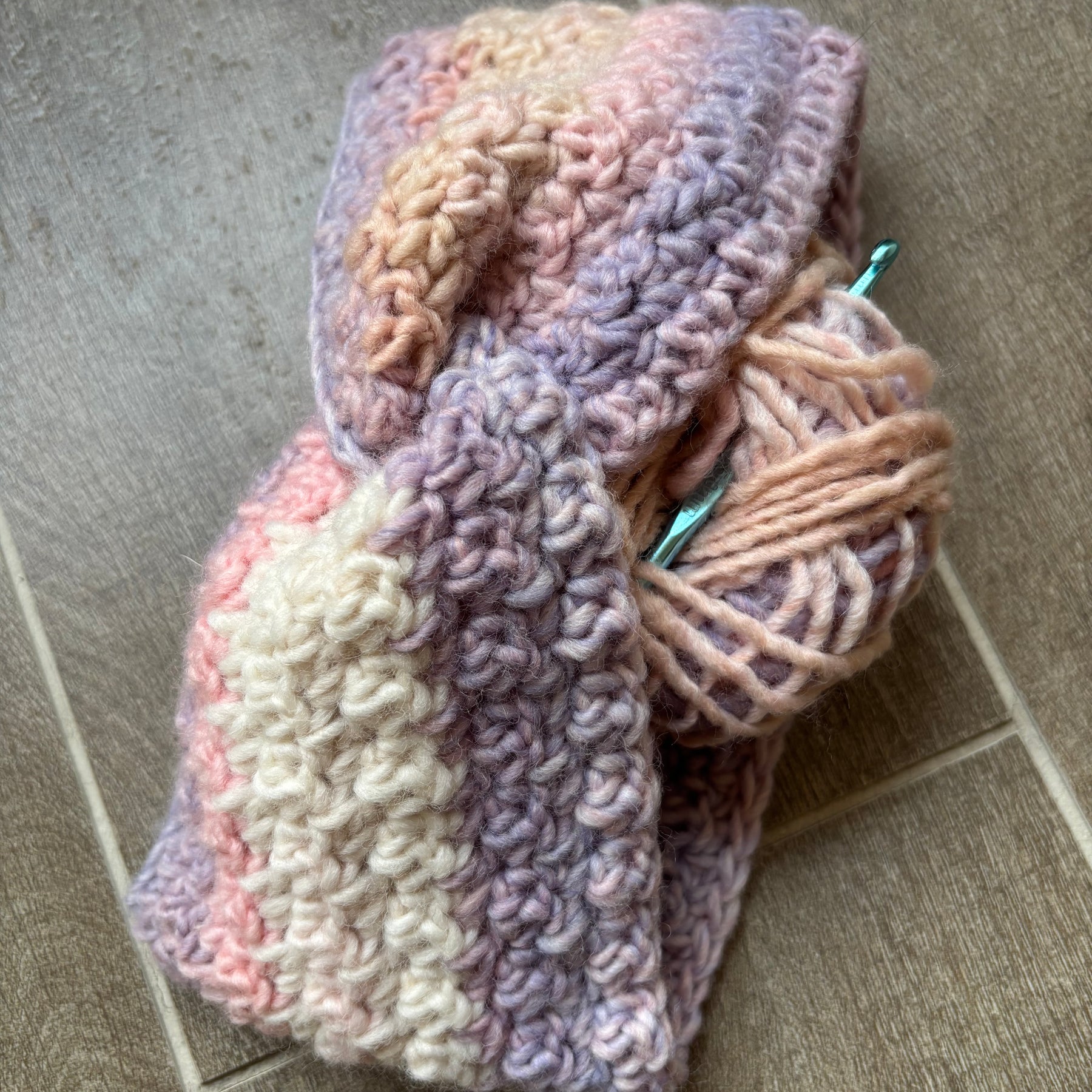 Hand Crocheted Head Band  | Pastel Shades