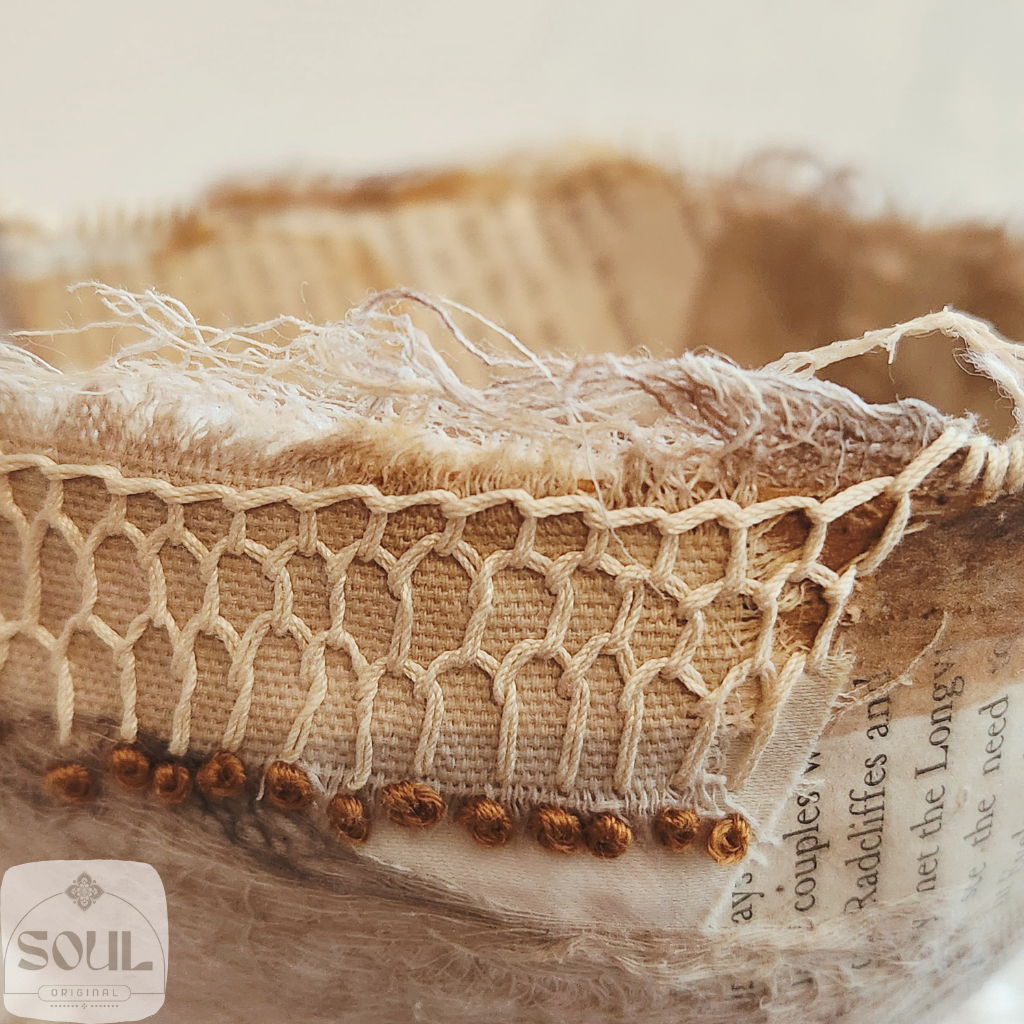Textile Art Bowl – Natural & Earthy (2)