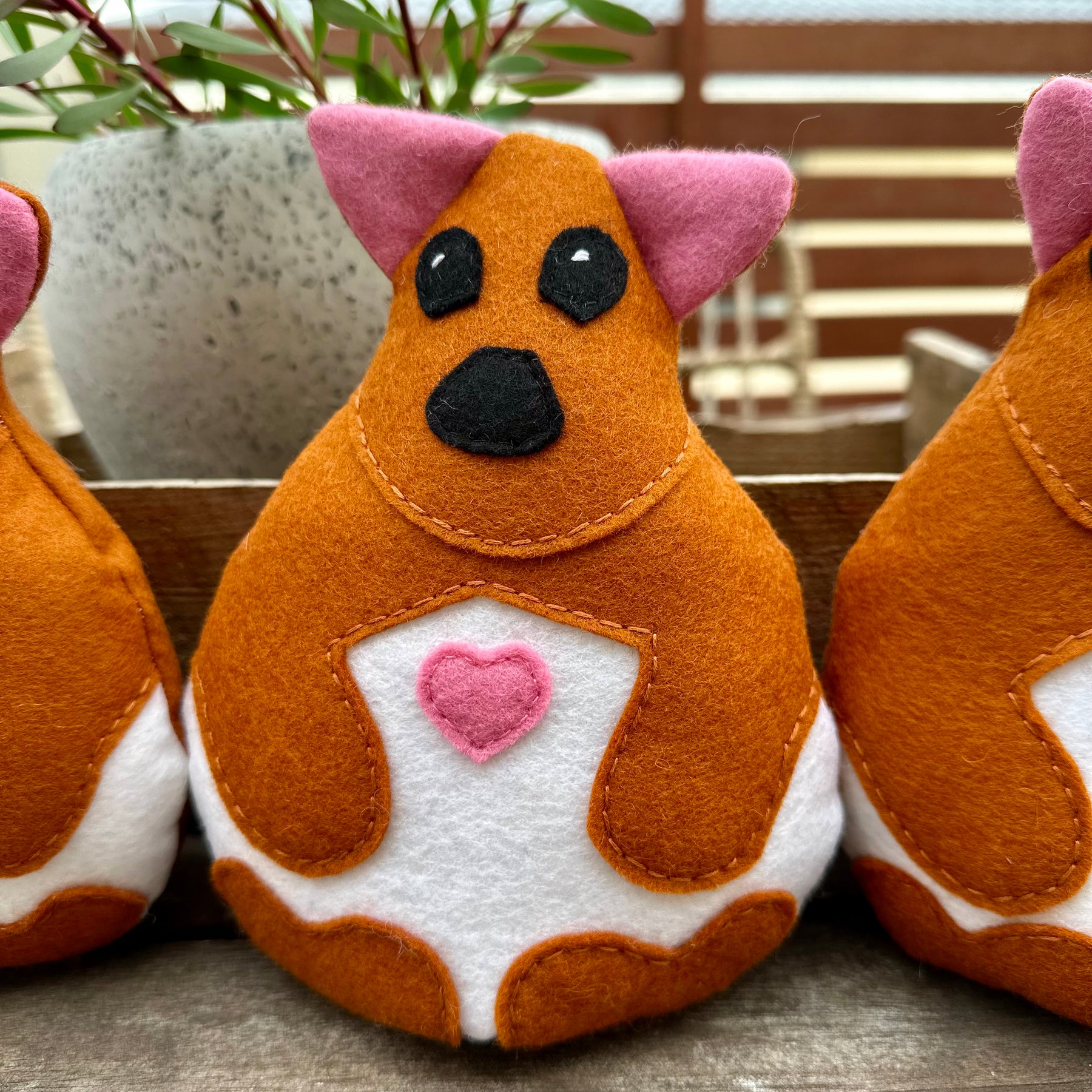 Pademelon soft toy made from wool felt