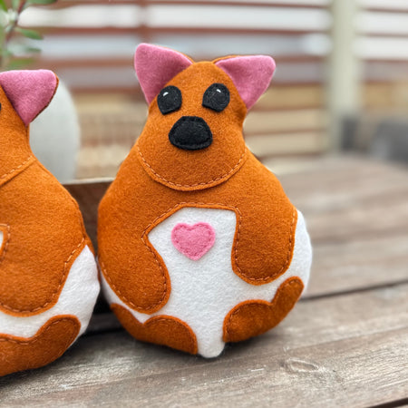 Pademelon soft toy made from wool felt