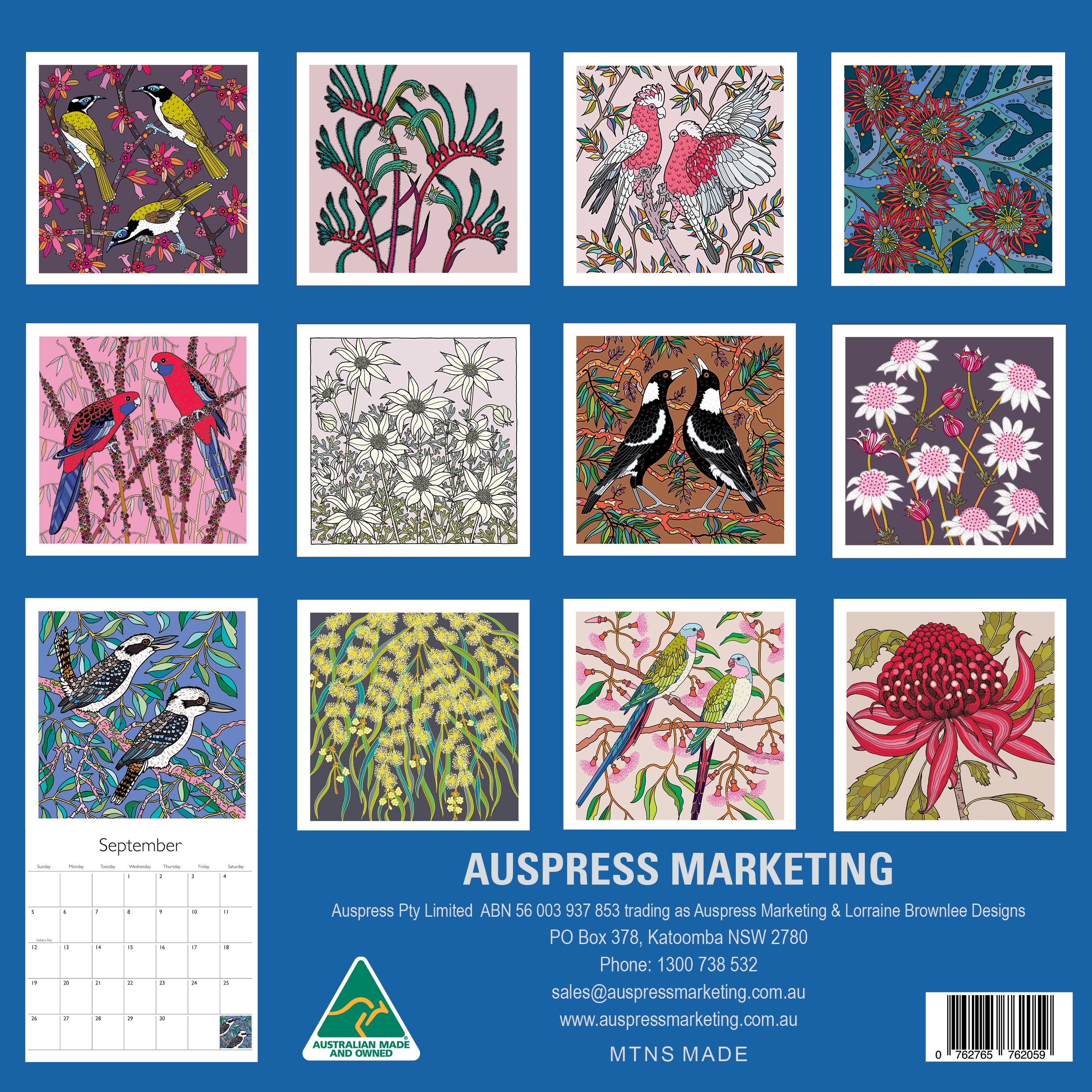 2027 Native Australian Birds and Plants Calendar