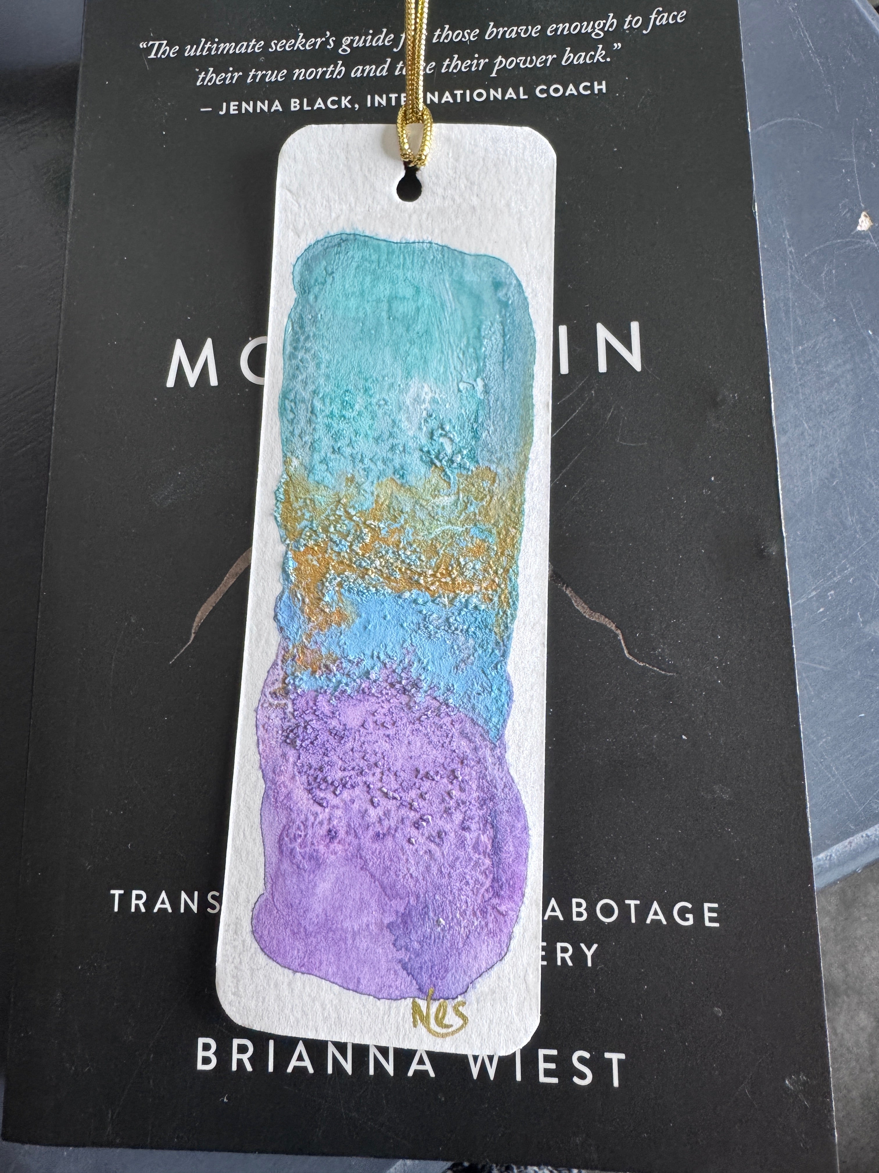 Seaglass Handmade Watercolour Bookmark