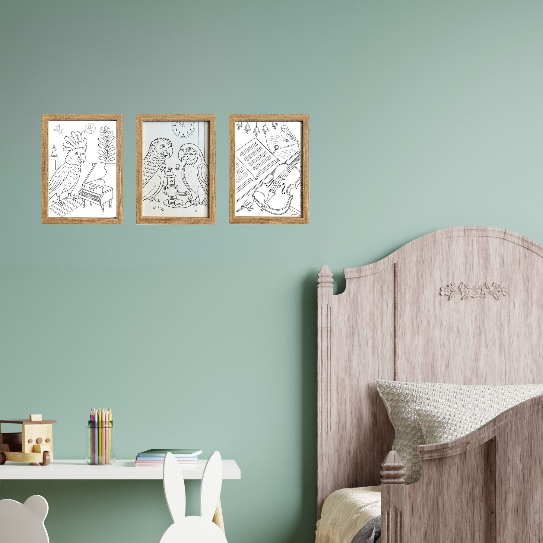 A4 Fine Art Colouring Sheet Pack | 5 Bird Designs