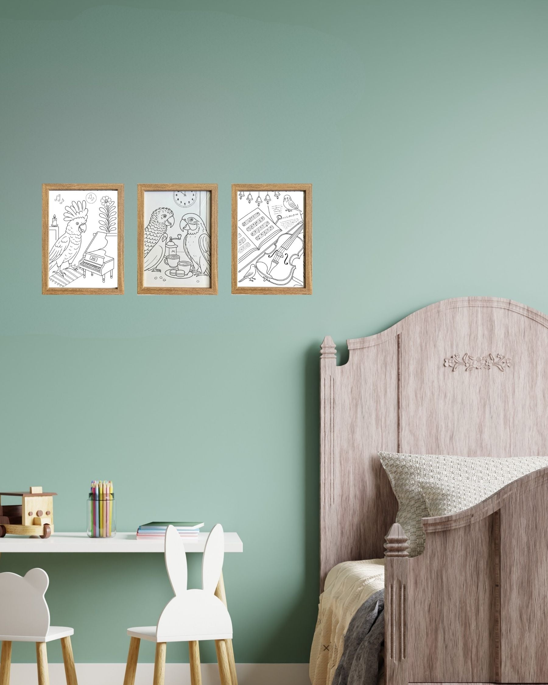 A4 Fine Art Colouring Sheet Pack | 5 Bird Designs