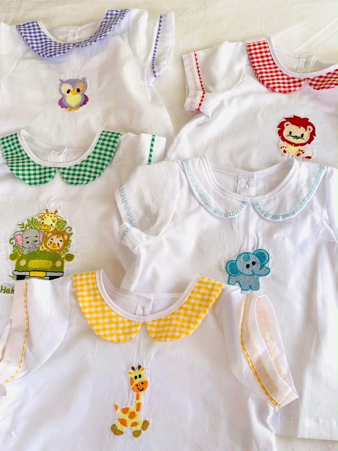 Summer Cotton Baby Outfit-personalized embroidery