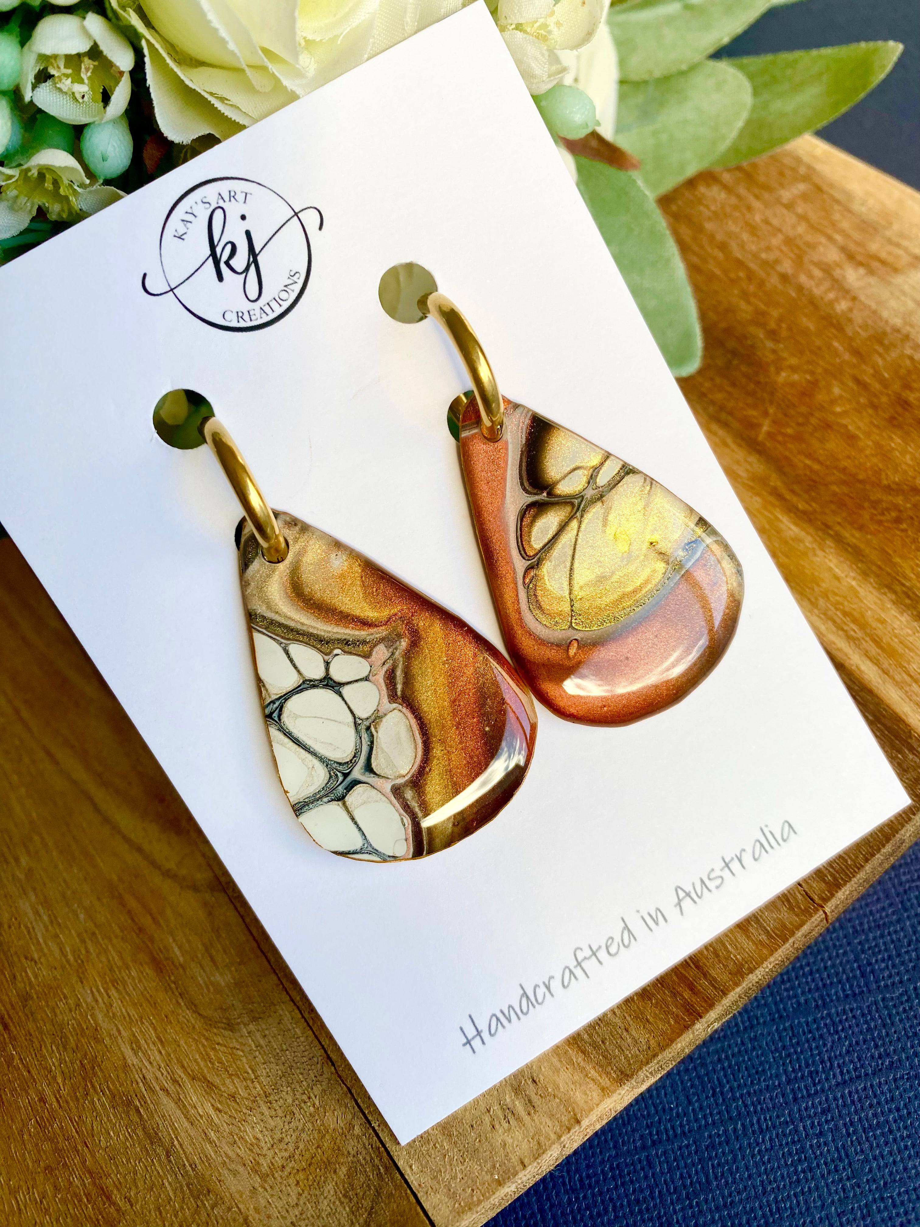 Statement Teardrop Huggie Hoop Earrings