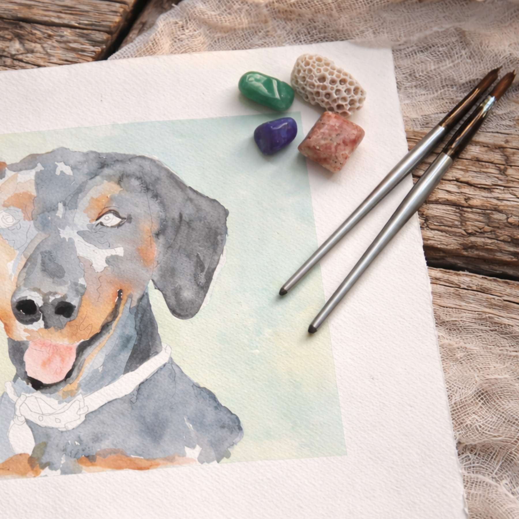 Pet Portrait Watercolour – Soul Imprint (Intuitive Animal Connection)