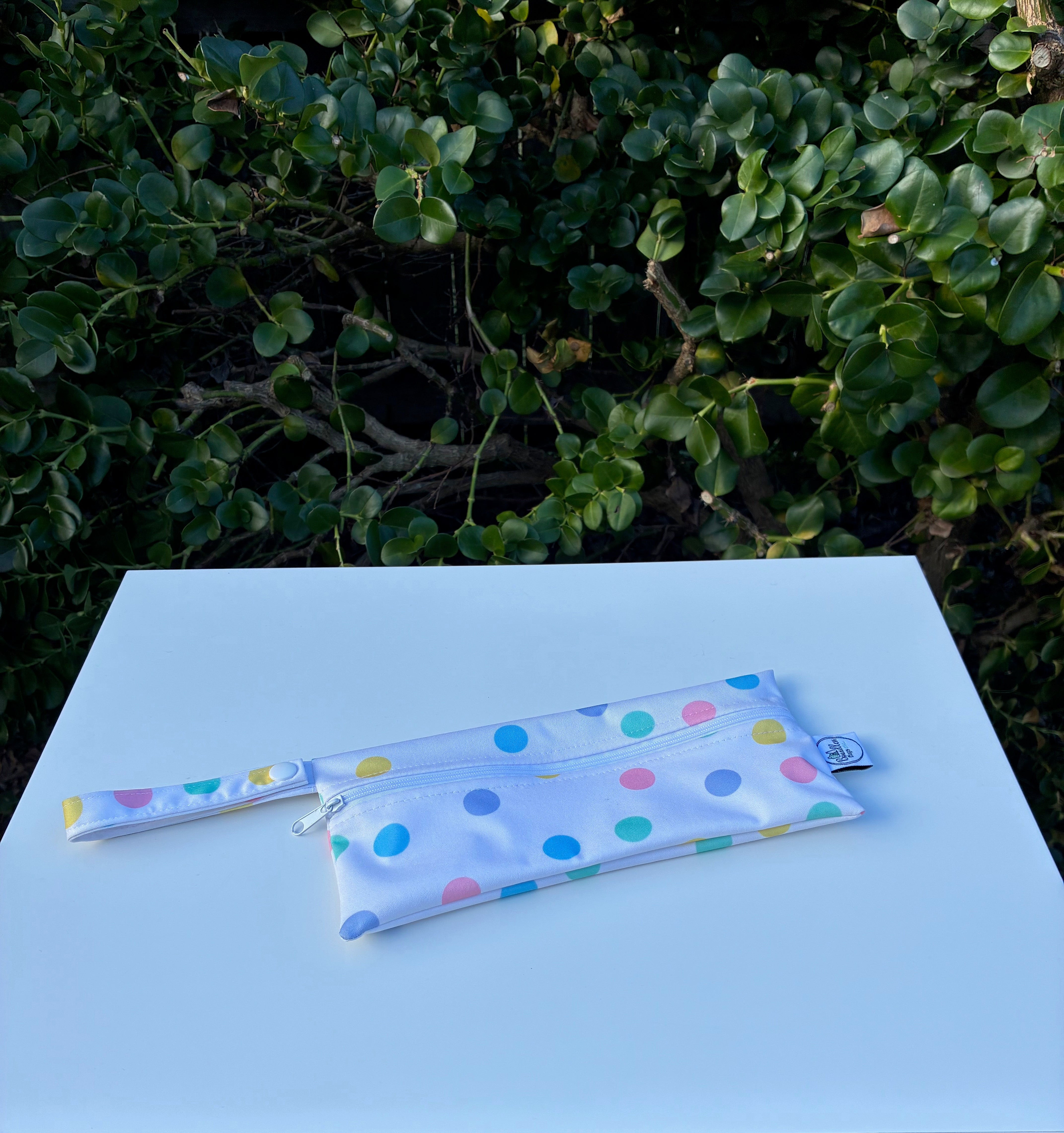 READY MADE Water-resistant wet bags - Back to School Dots (Flower & Vine Studio)  | Ready to ship | FREE Postage