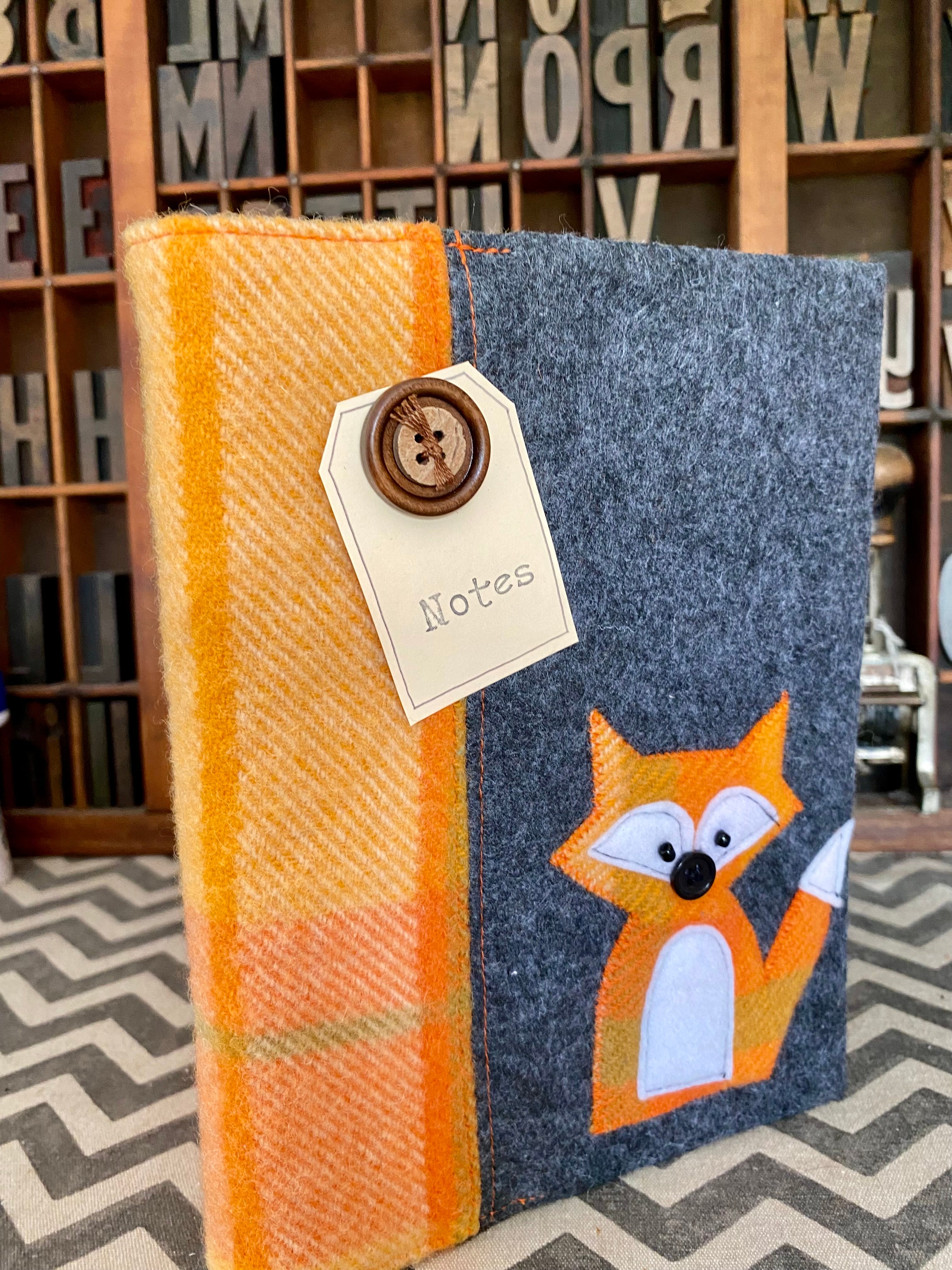 A5 Upcycled Notebook Fox