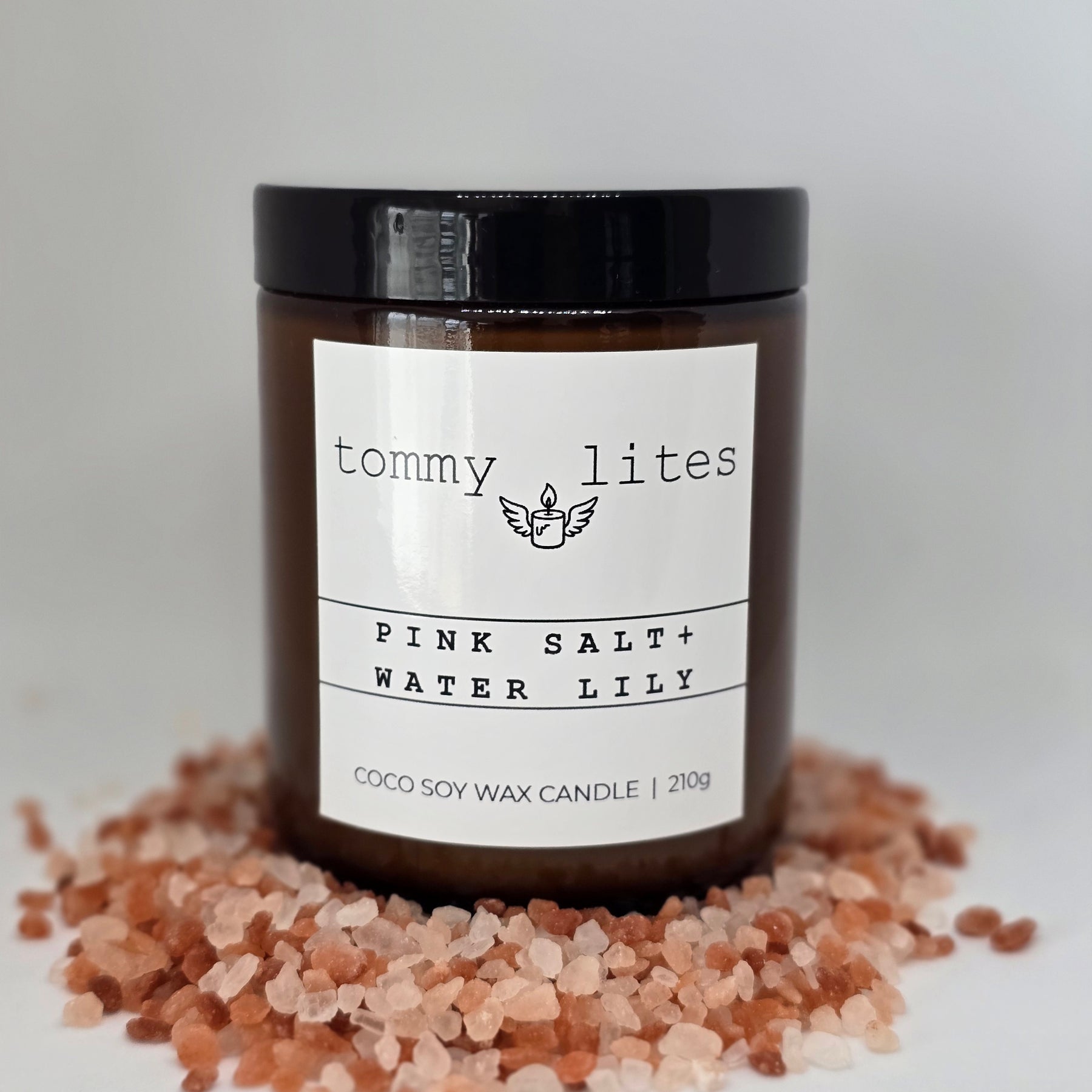 Pink Salt and Water Lily Coco Soy wax Candle
