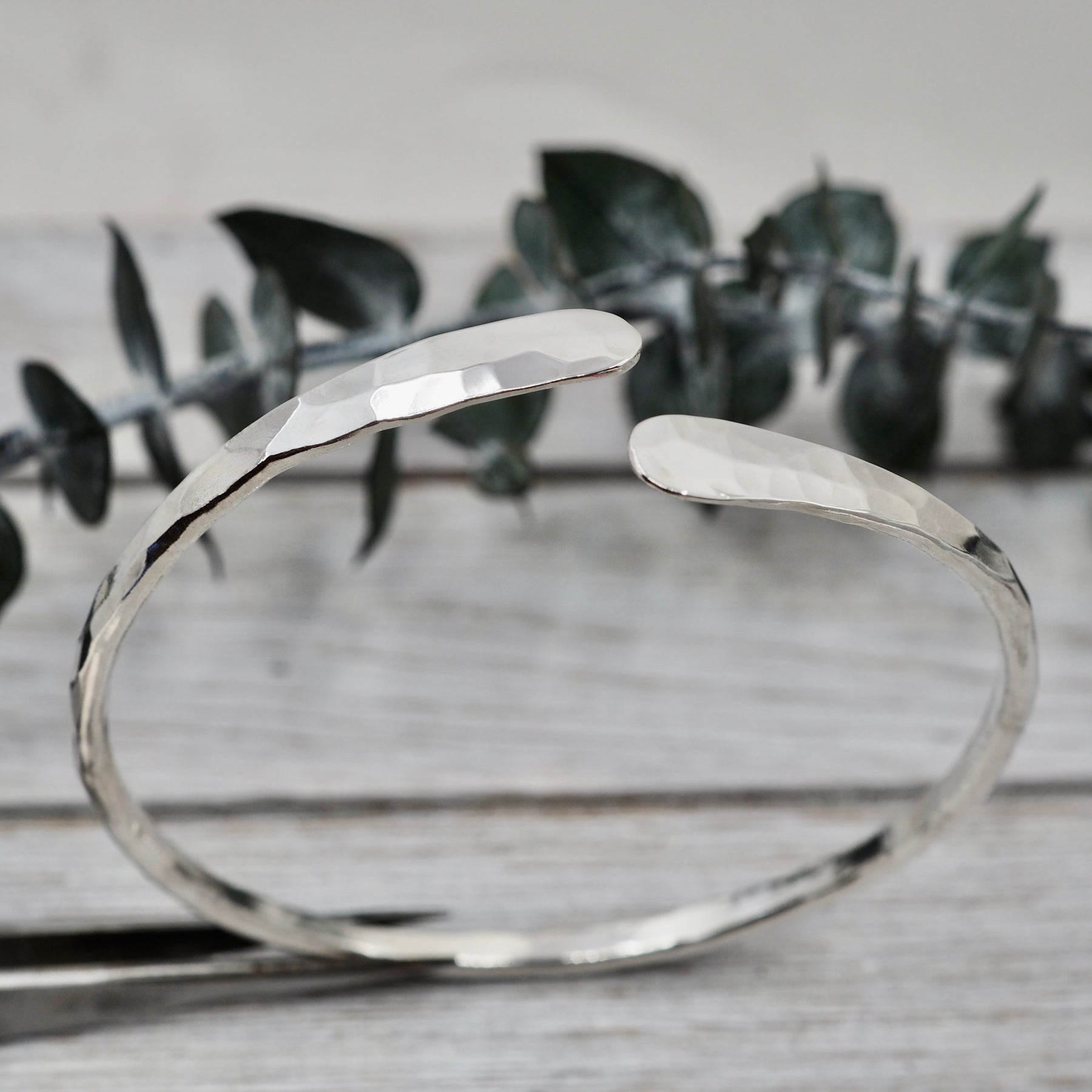 Bronze open bangle | Silver open bangle | Handmade bronze jewellery