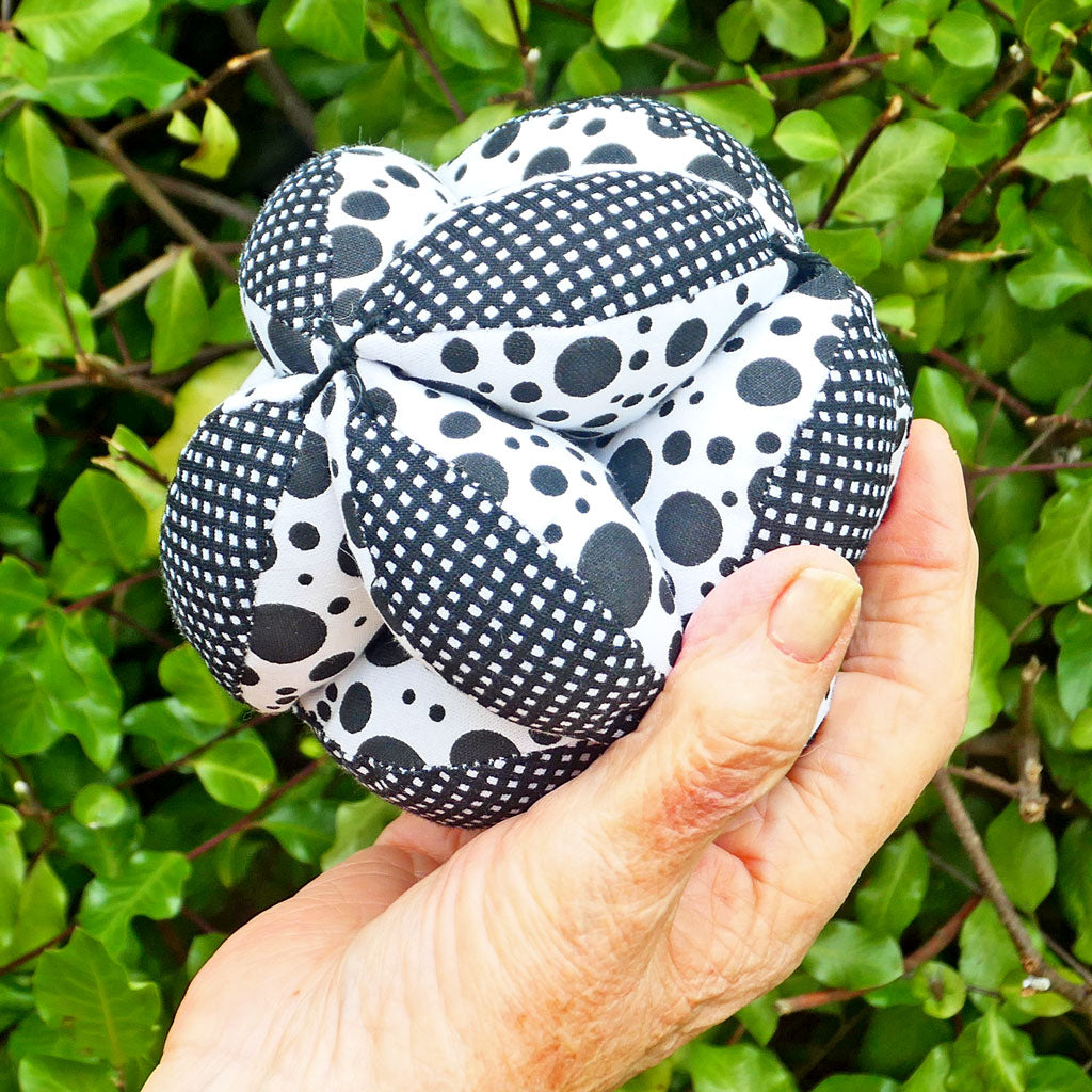 Balls: Collingwood fans.  Handmade.  Black and White