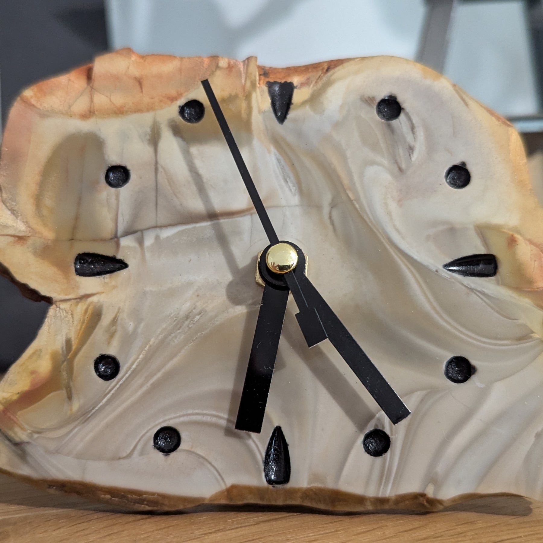Polished Camooweal Ribbonstone Slab Clock