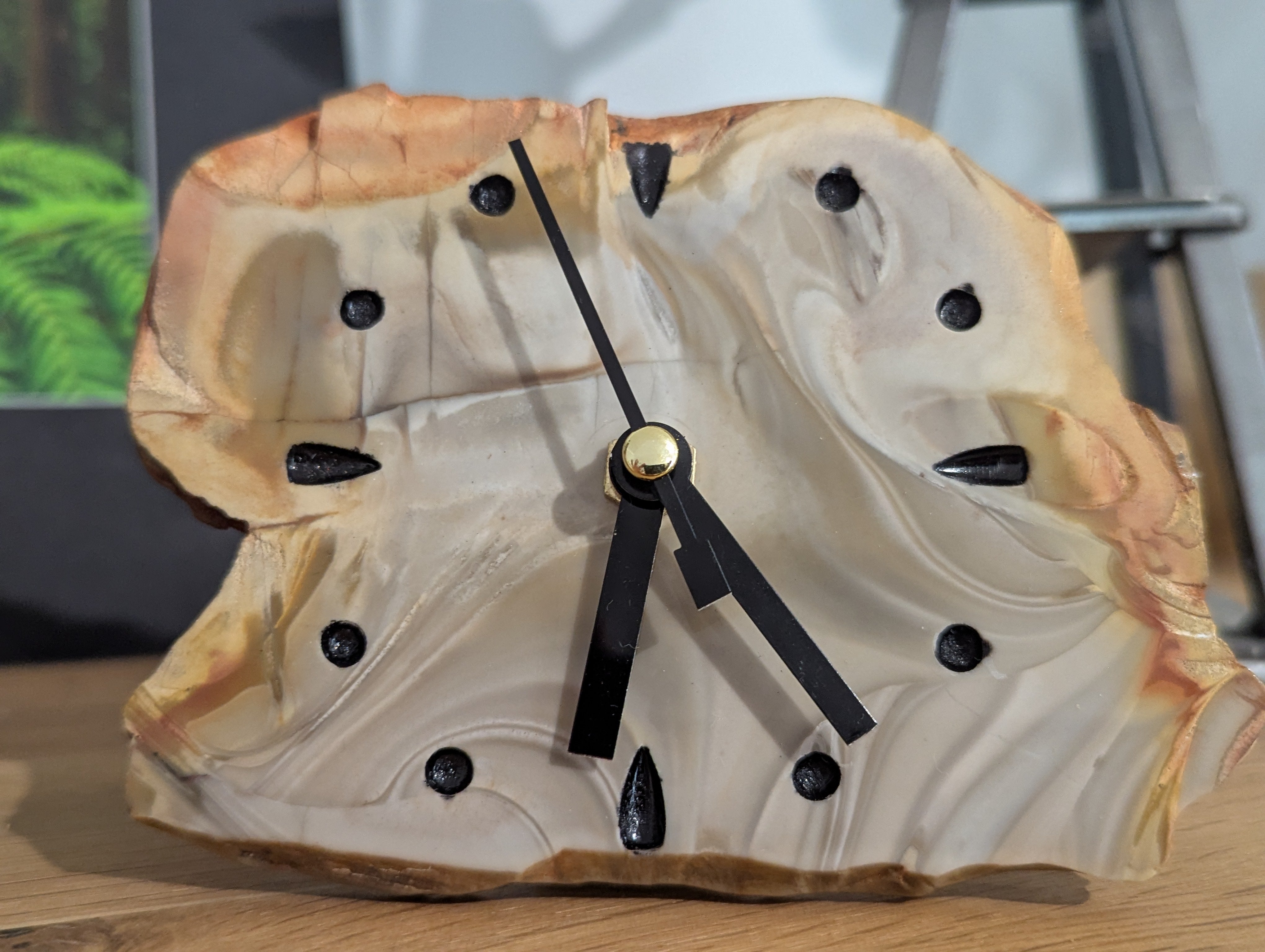 Polished Camooweal Ribbonstone Slab Clock