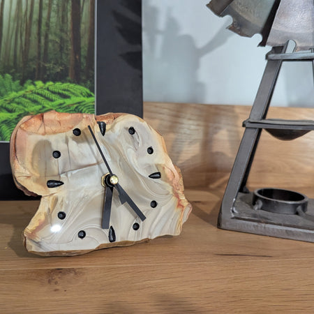 Polished Camooweal Ribbonstone Slab Clock