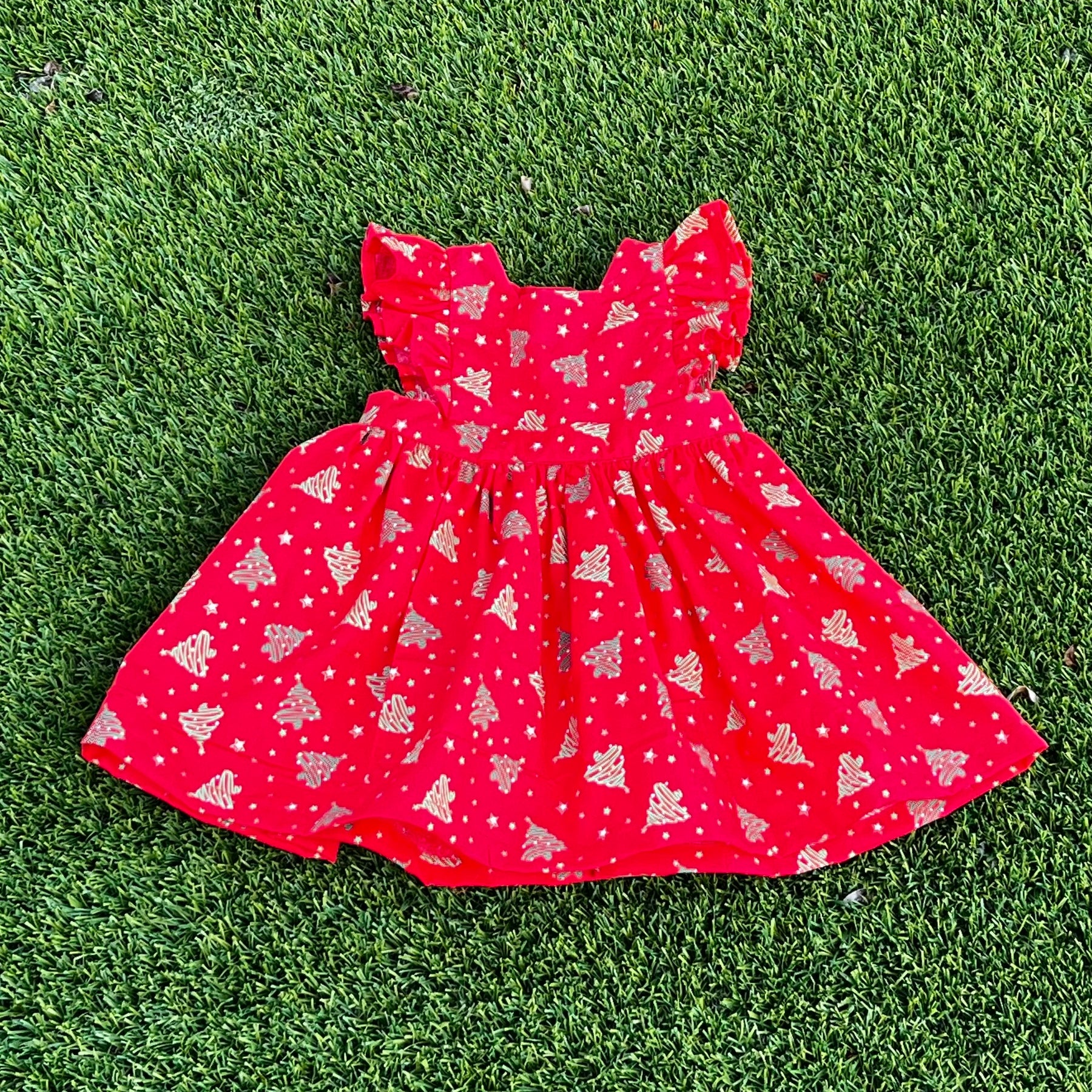 Handmade Christmas dress | Christmas trees | size 0