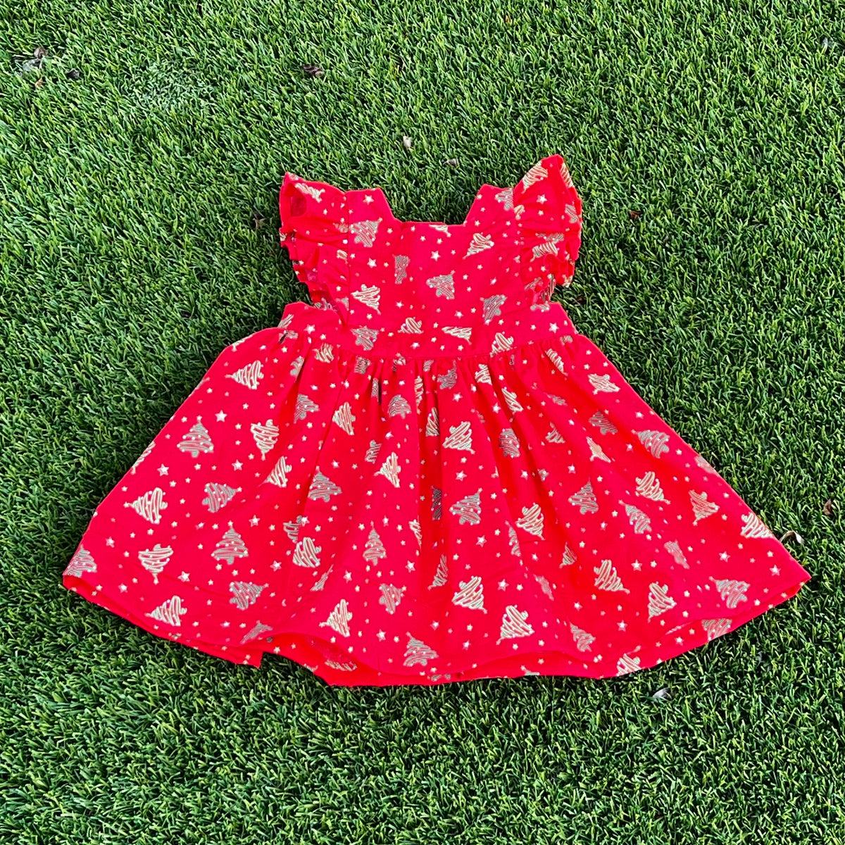 Handmade Christmas dress | Christmas trees | size 0