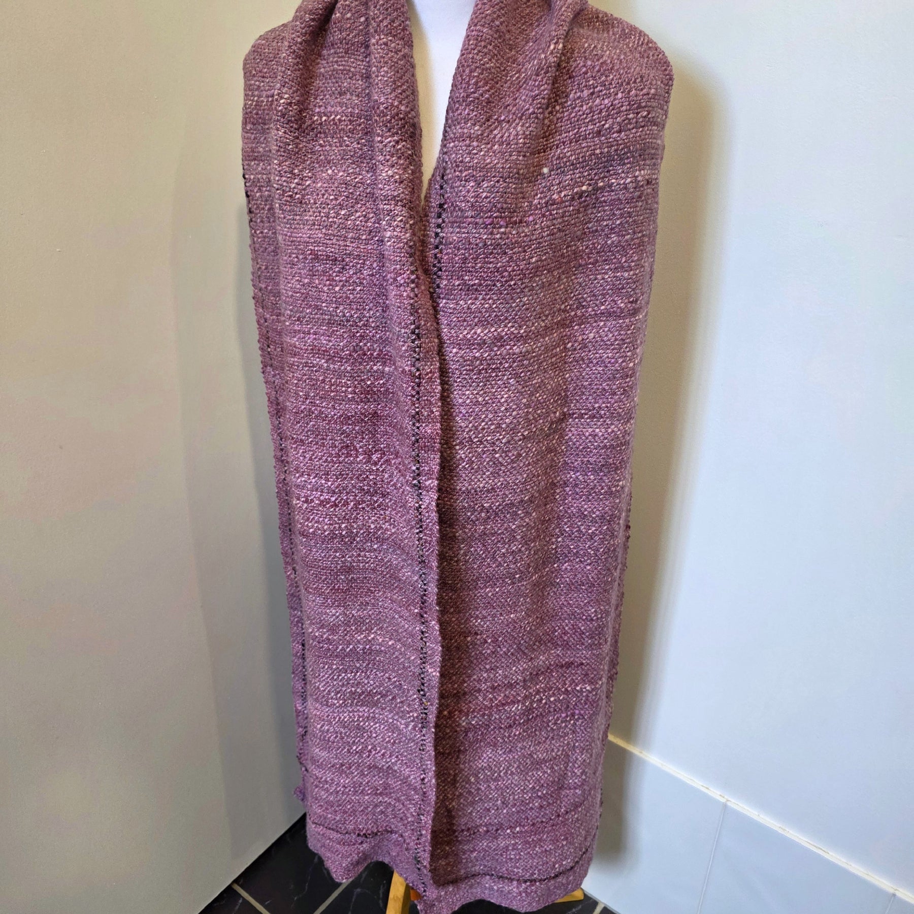Hand Spun and Hand Woven long scarf