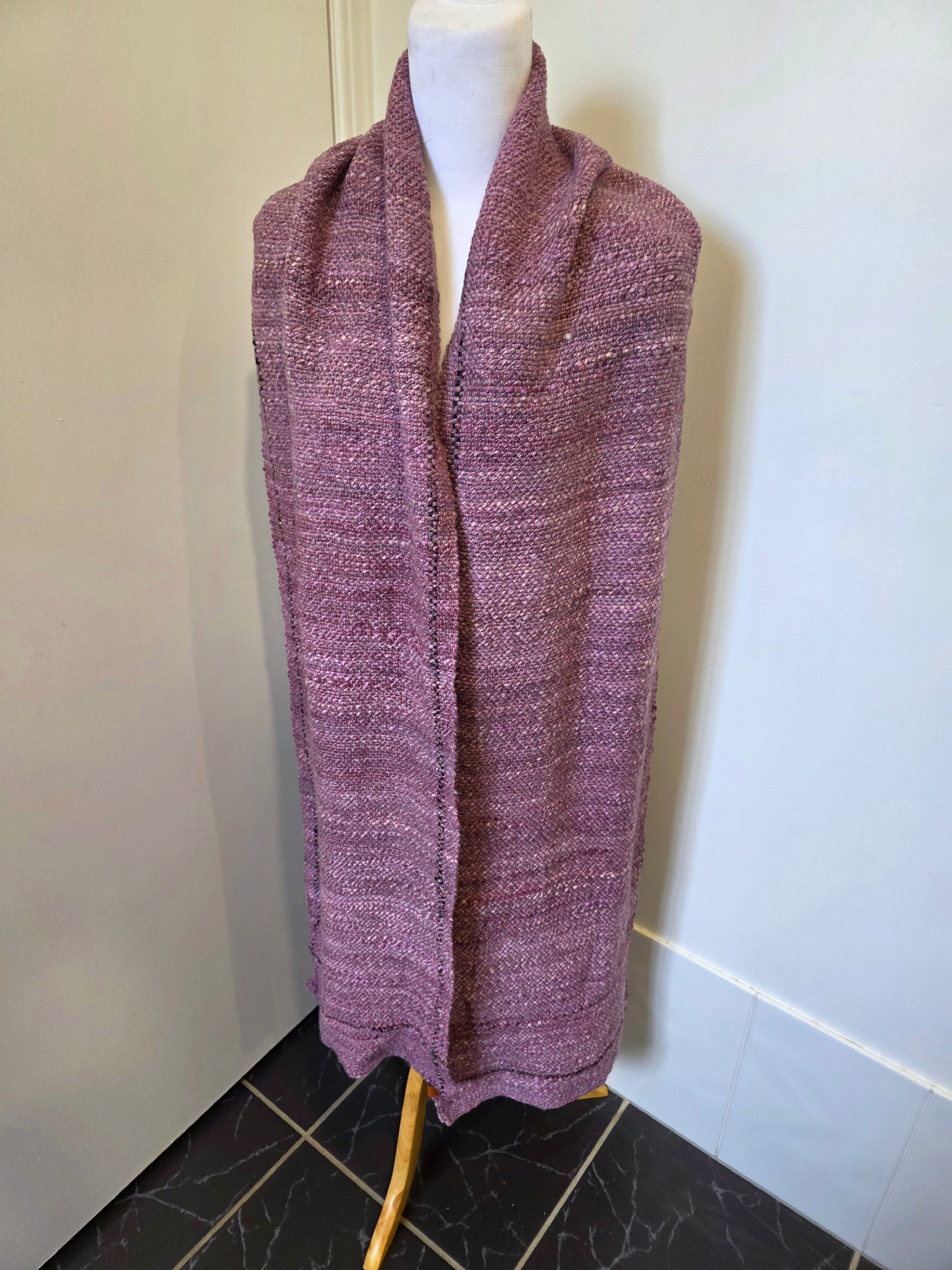 Hand Spun and Hand Woven long scarf