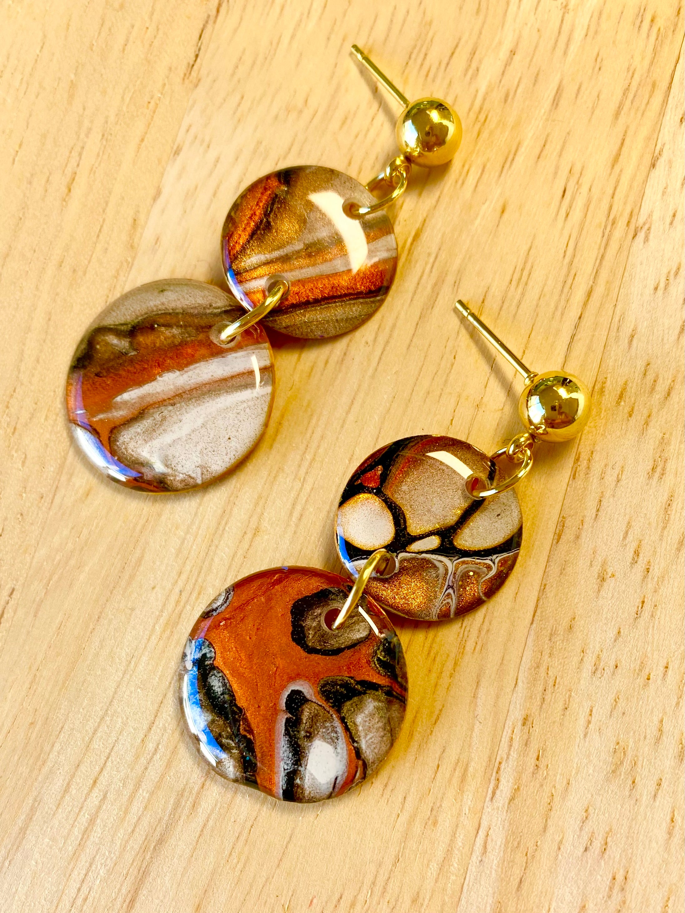 Cafe Latte Collection Arty Earrings