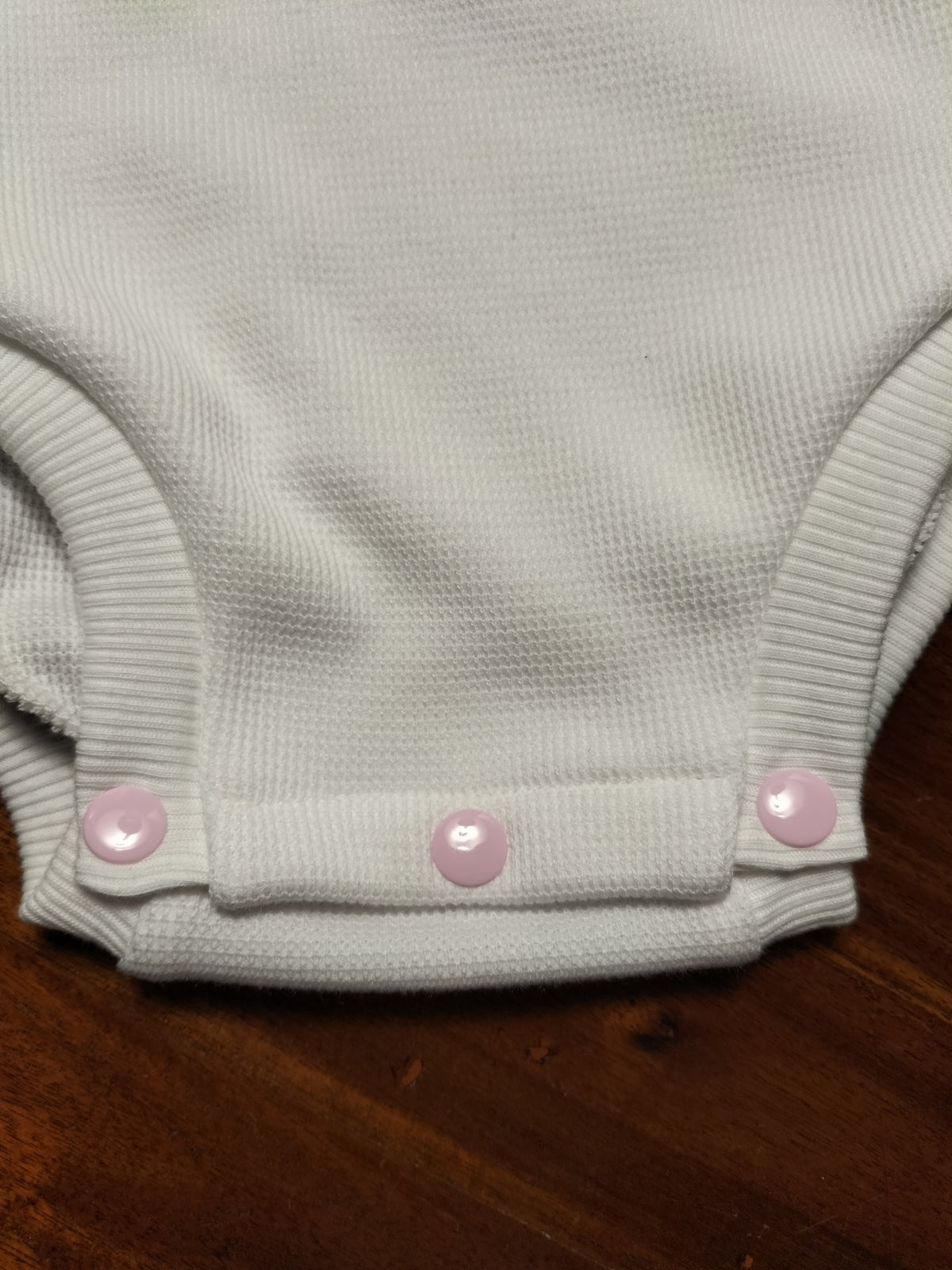 White Waffle Knit Romper Suit with Daisy