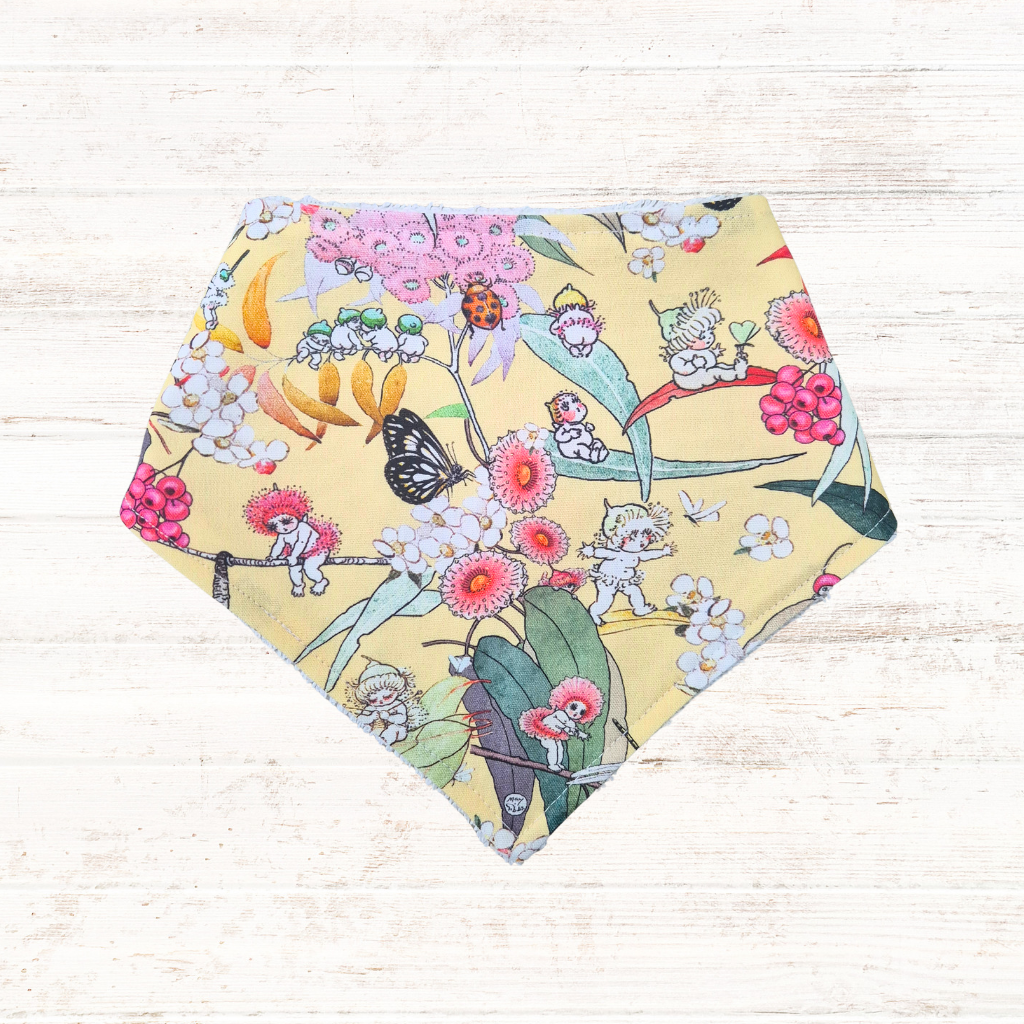 Yellow May Gibbs Bandana Bib