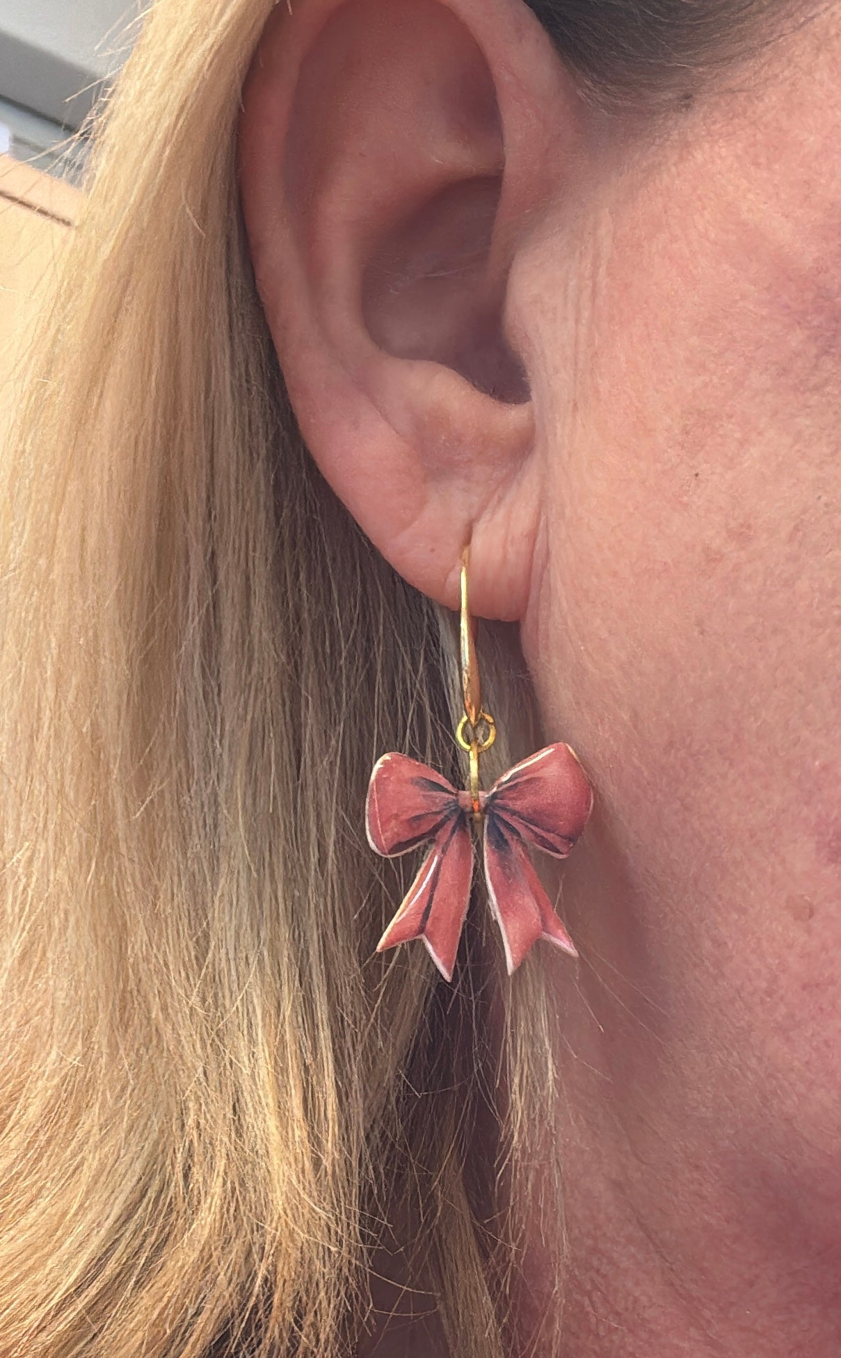 Vintage Christmas Bow Inspired Earrings