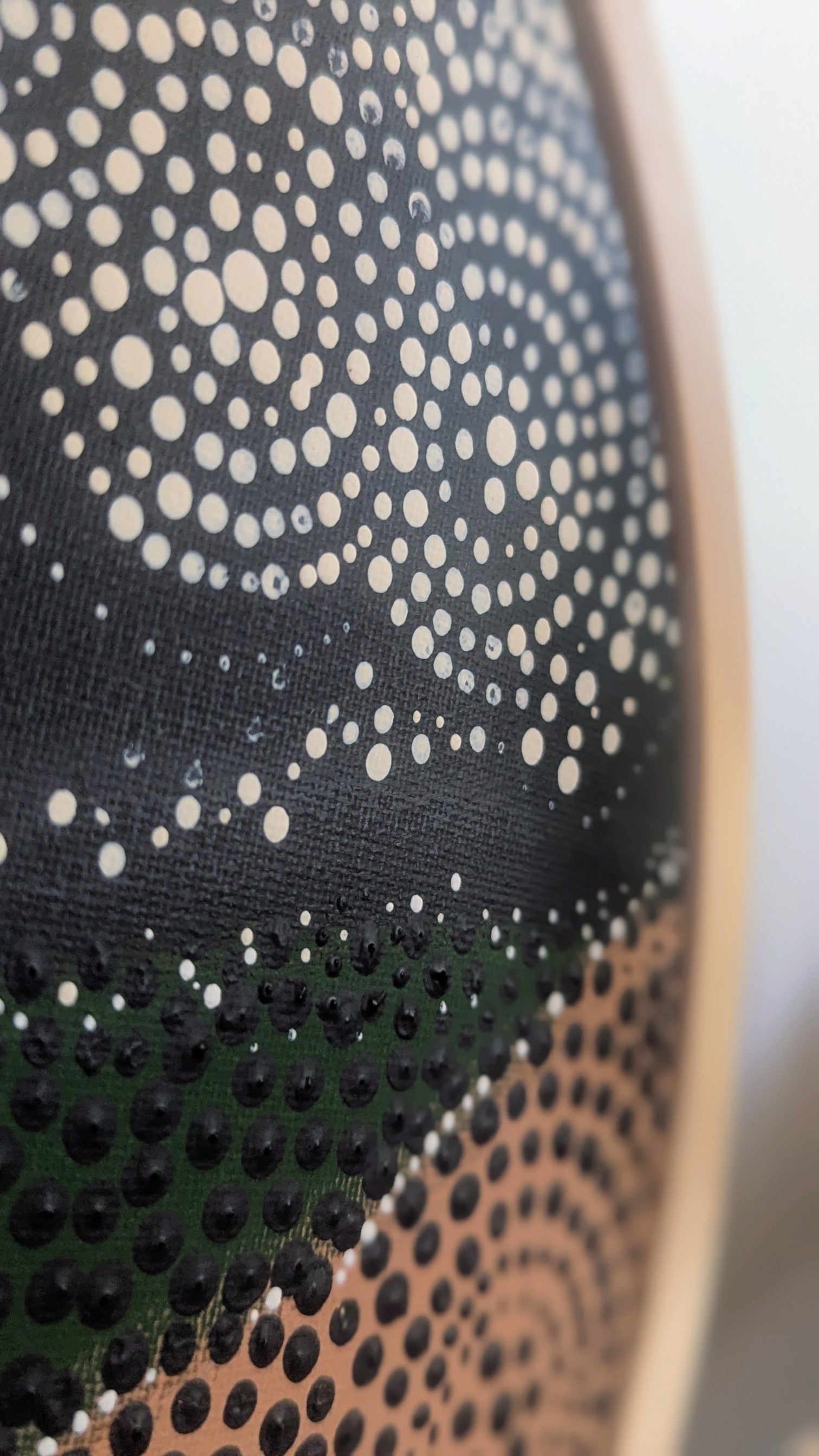 Circular Artwork Ready to Hang Framed - Sky Camp - Acrylic