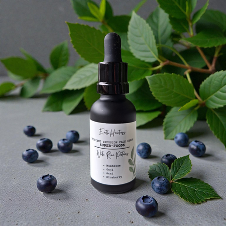 SuperFood face serum. Goji + Acai with Rice Proteins - Vegan