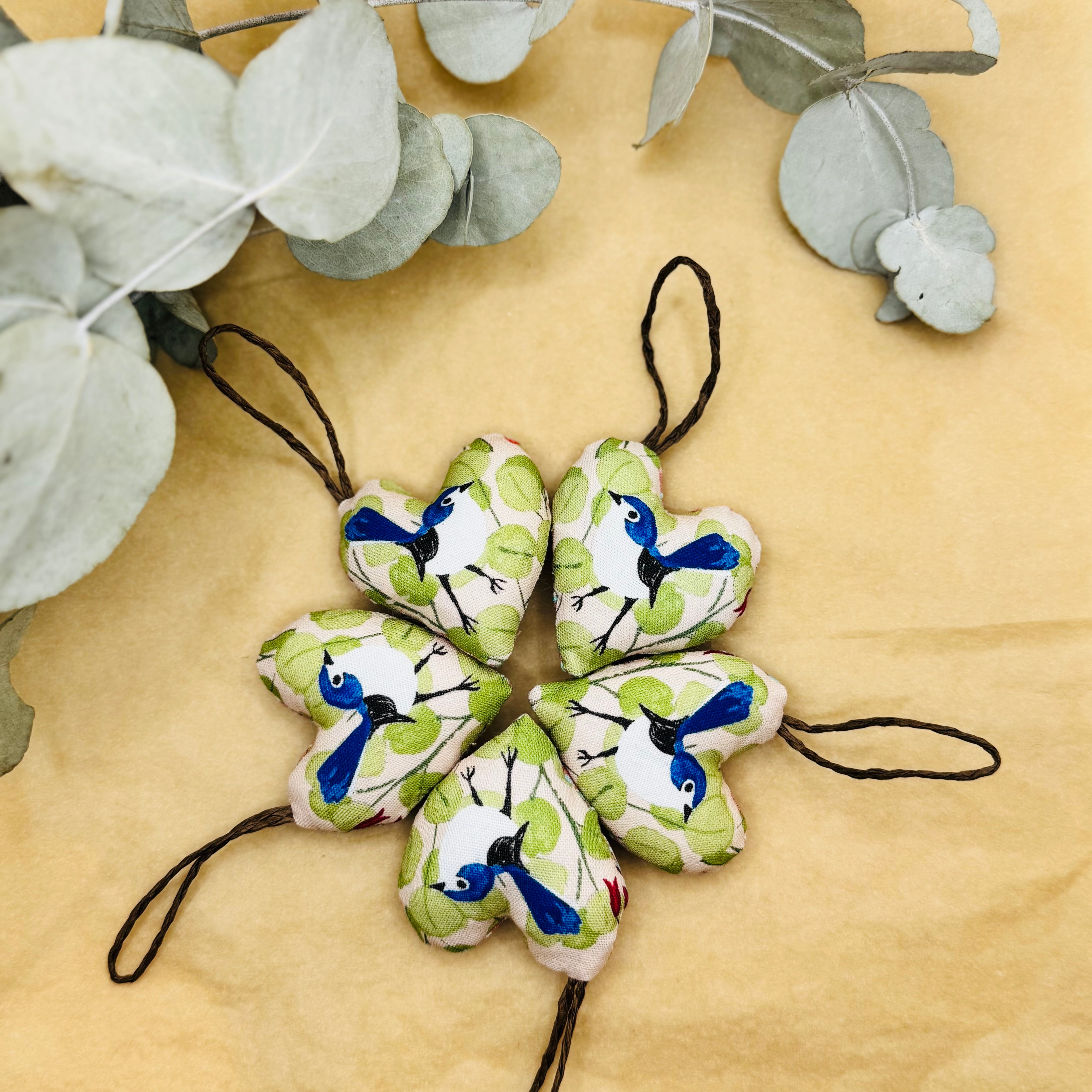 Handmade Superb Fairy Wren Hearts