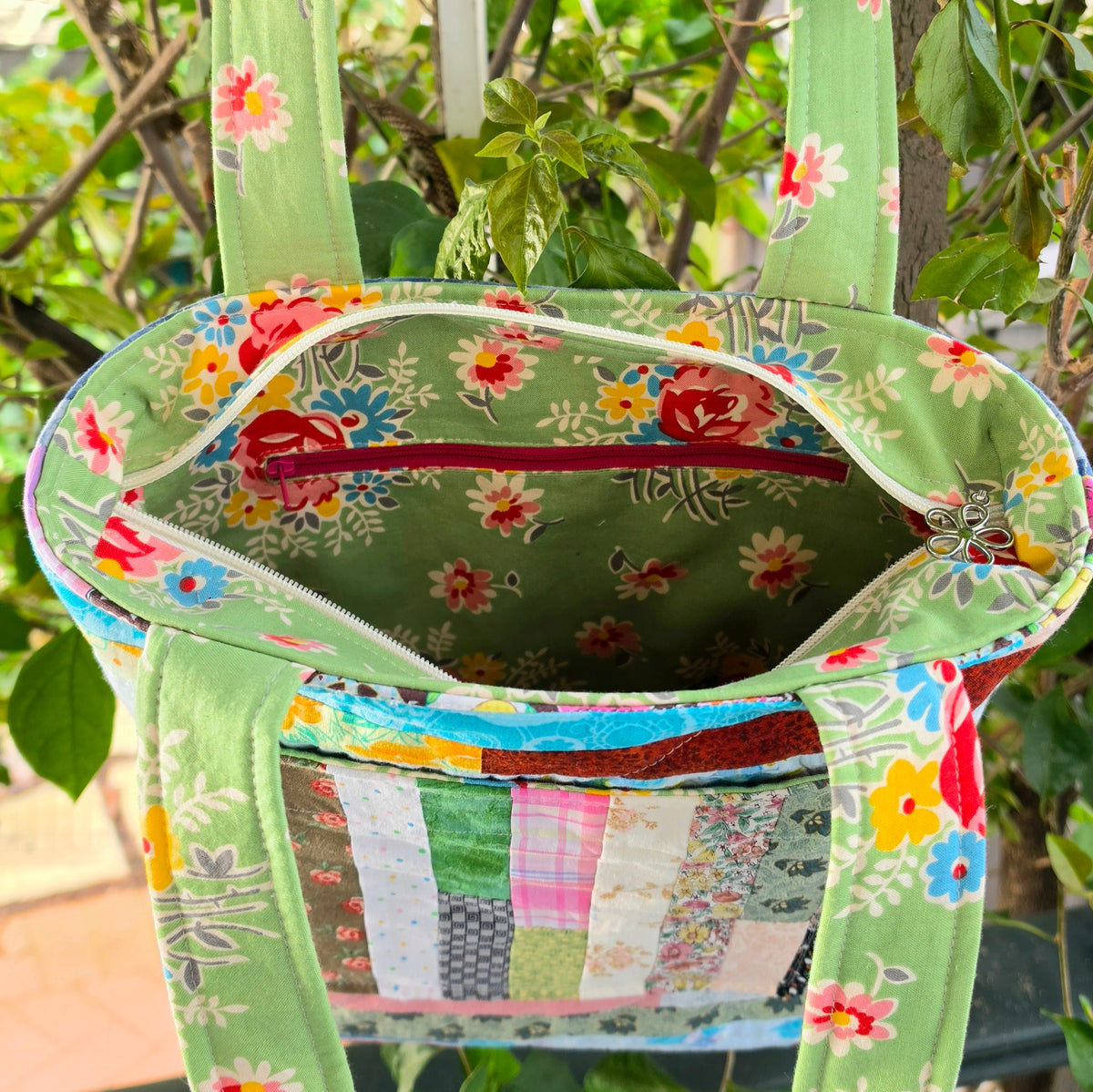 Unique Patchwork Handbag – Upcycled from Handmade Quilt
