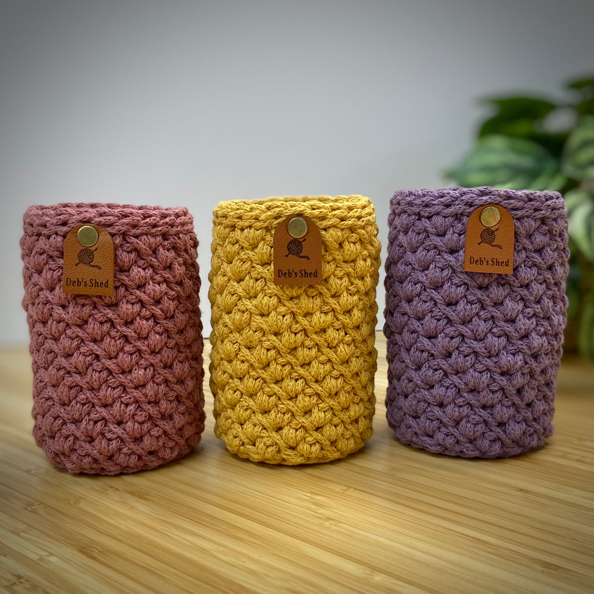 Brew Crozie – Crochet Beverage Cozy - Dusky