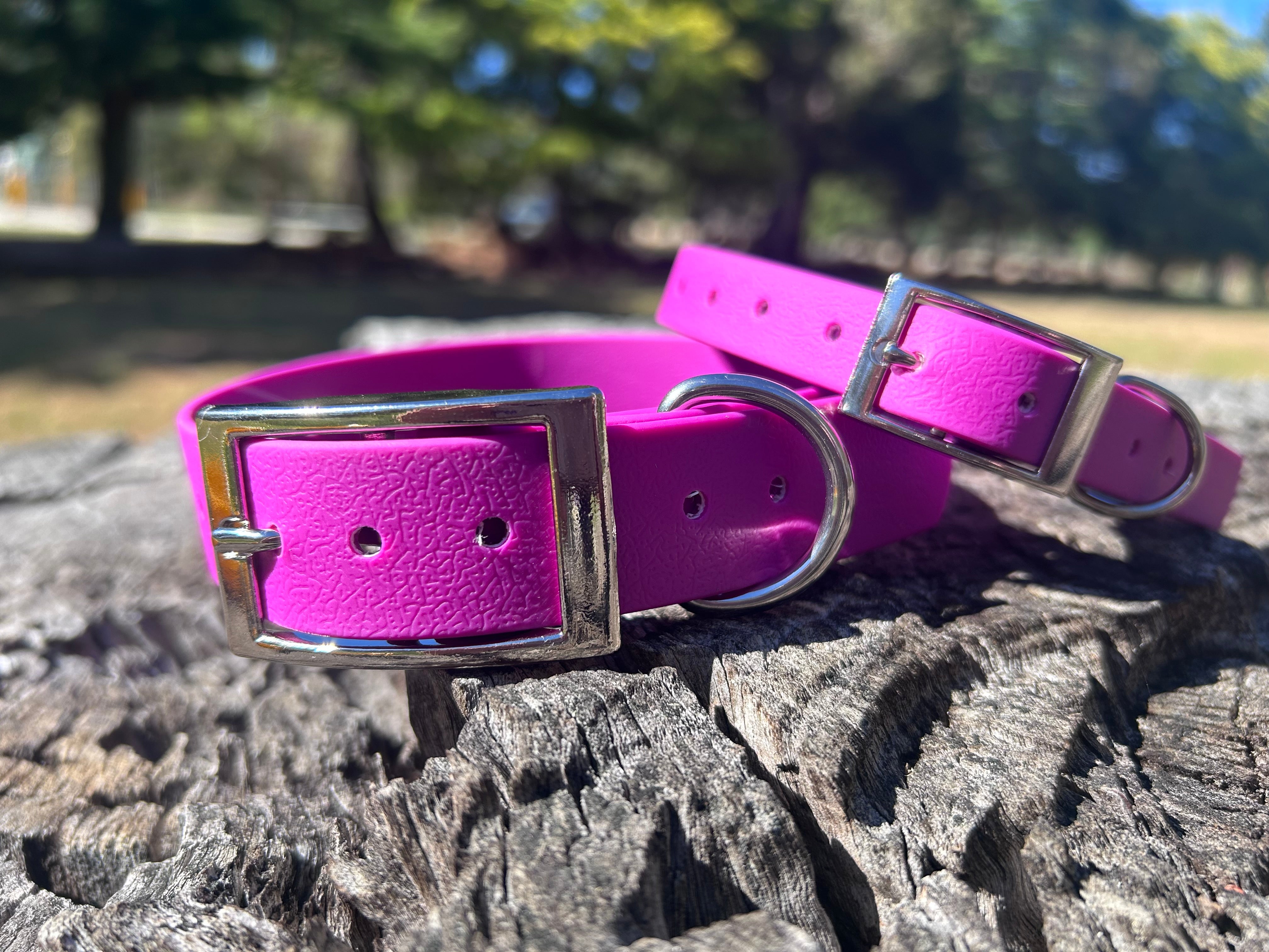 DOG PET COLLAR WATERPROOF BRIGHT STRONG