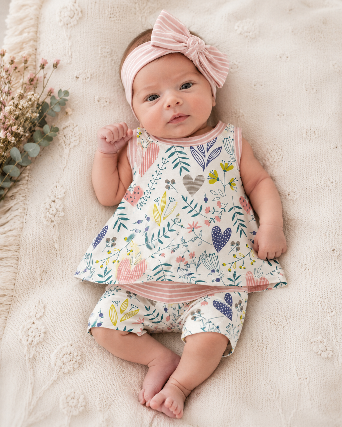 SIZE 000 Hearts and Flowers Swing SET