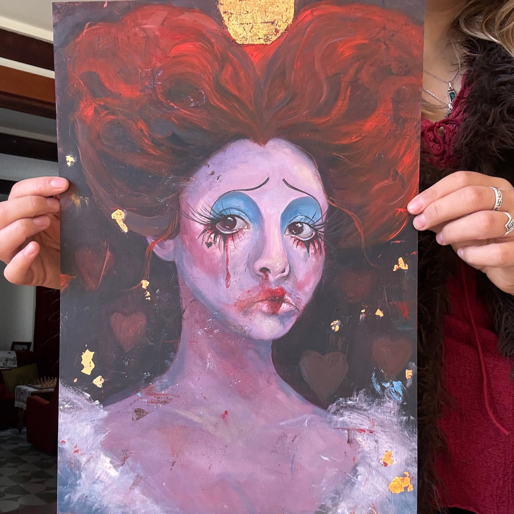 Queen of Hearts original oil painting