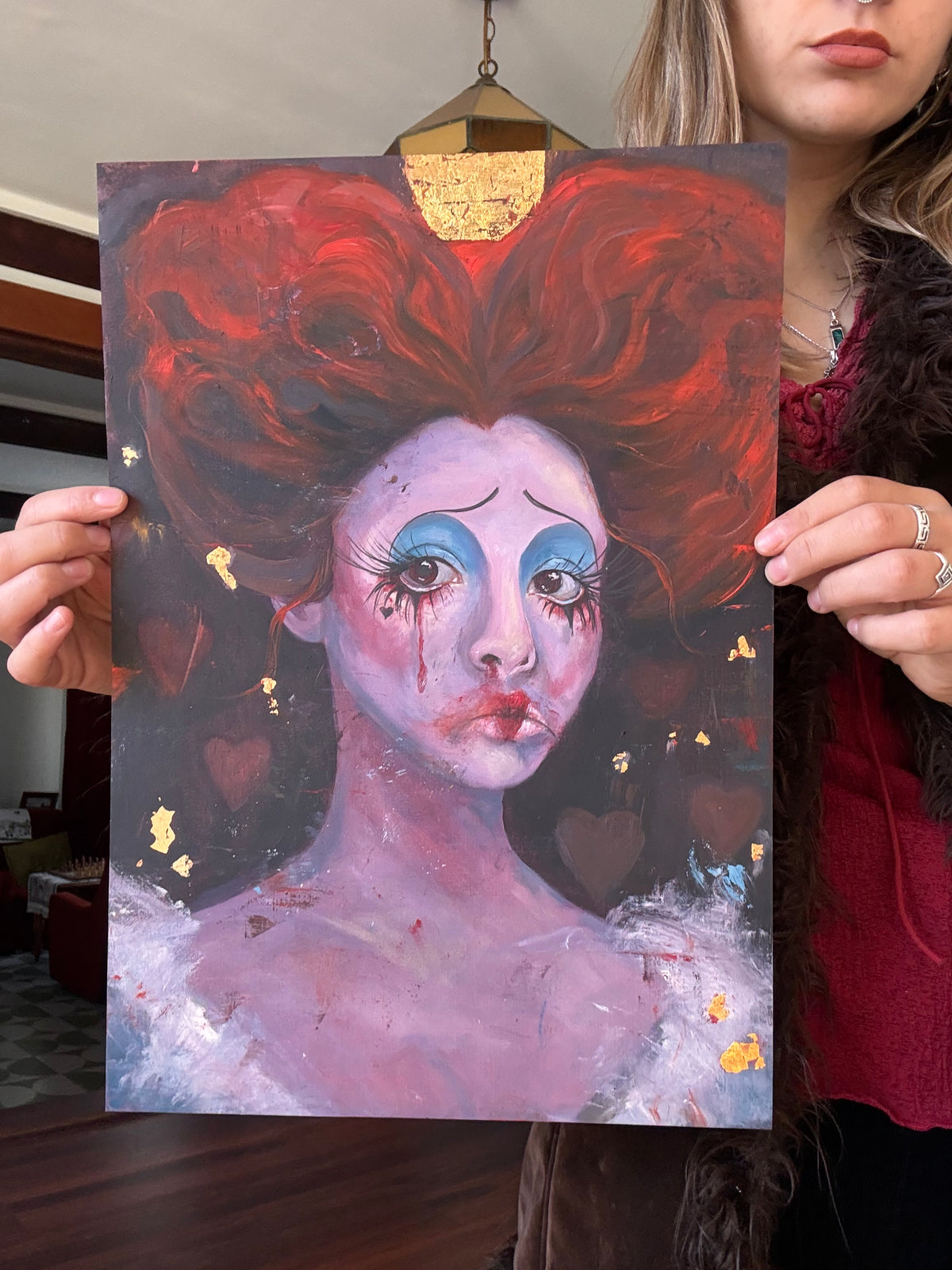 Queen of Hearts original oil painting