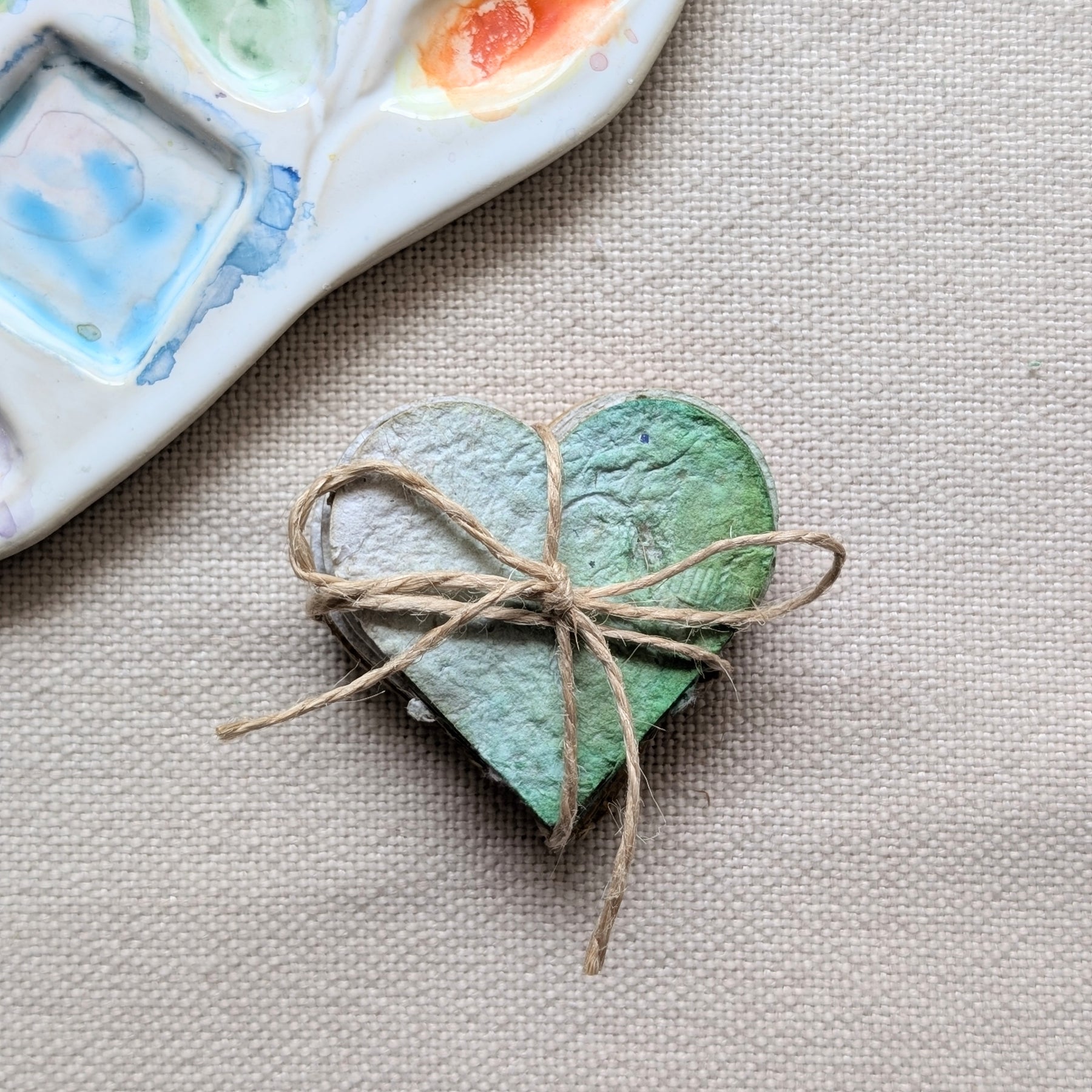 Handmade Paper Heart Gift Tags – Set of 10 Love Notes – Eco Friendly Handmade Gift Australia