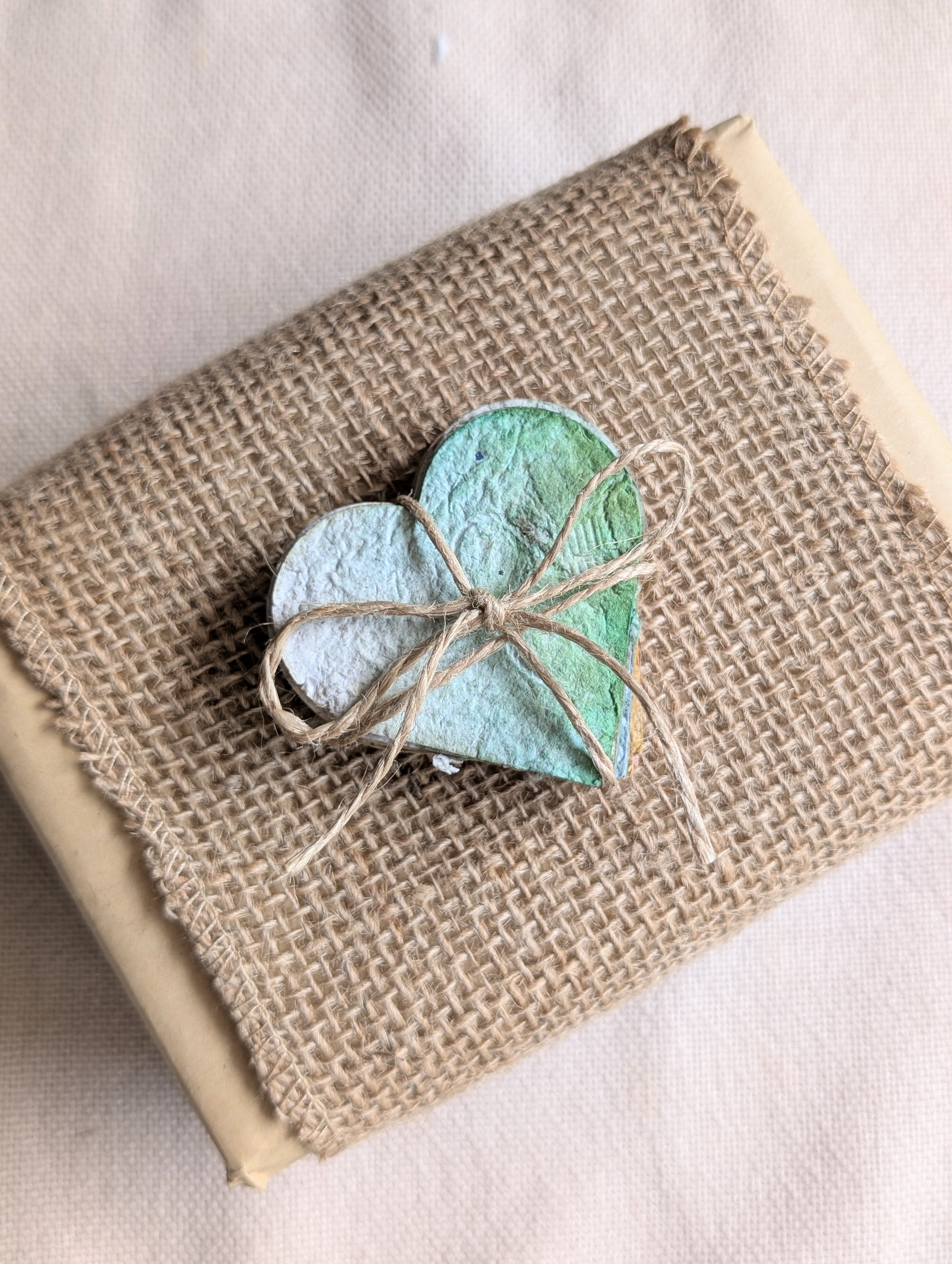 Handmade Paper Heart Gift Tags – Set of 10 Love Notes – Eco Friendly Handmade Gift Australia