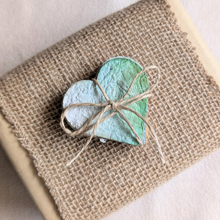 Handmade Paper Heart Gift Tags – Set of 10 Love Notes – Eco Friendly Handmade Gift Australia