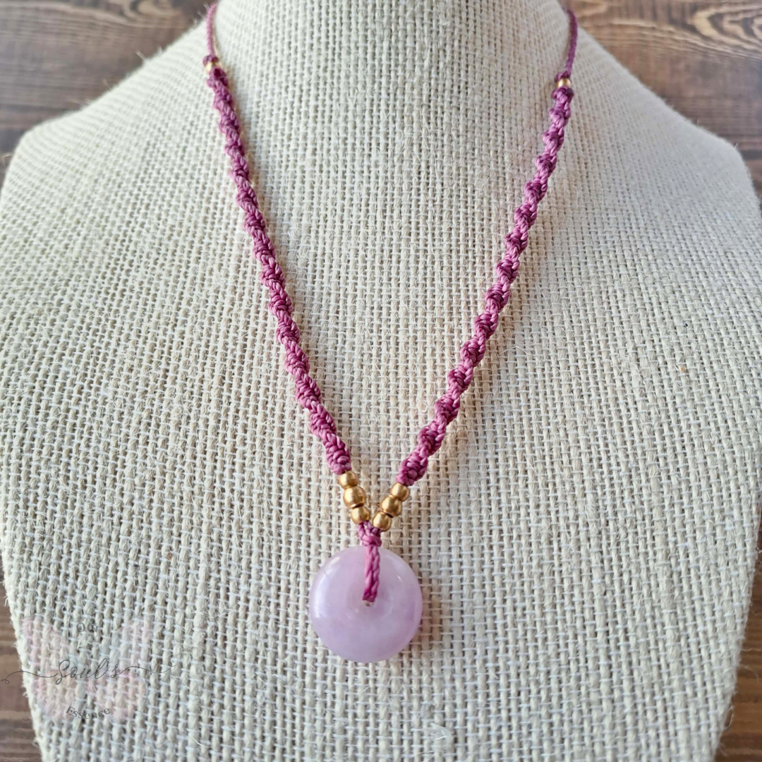 Kunzite Micromacrame Necklace