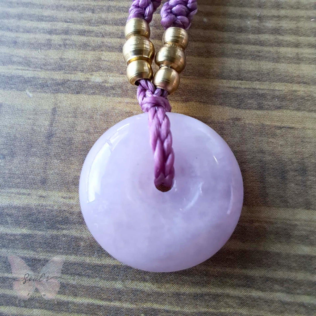 Kunzite Micromacrame Necklace