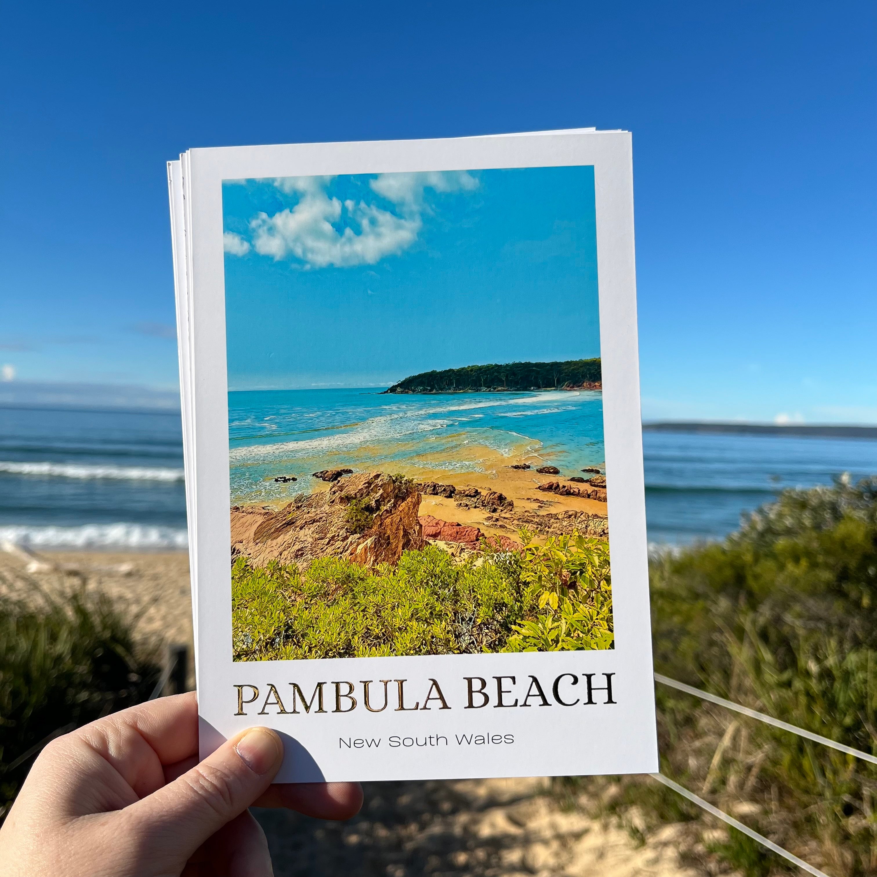 Sapphire Coast Gold Foil Location Prints